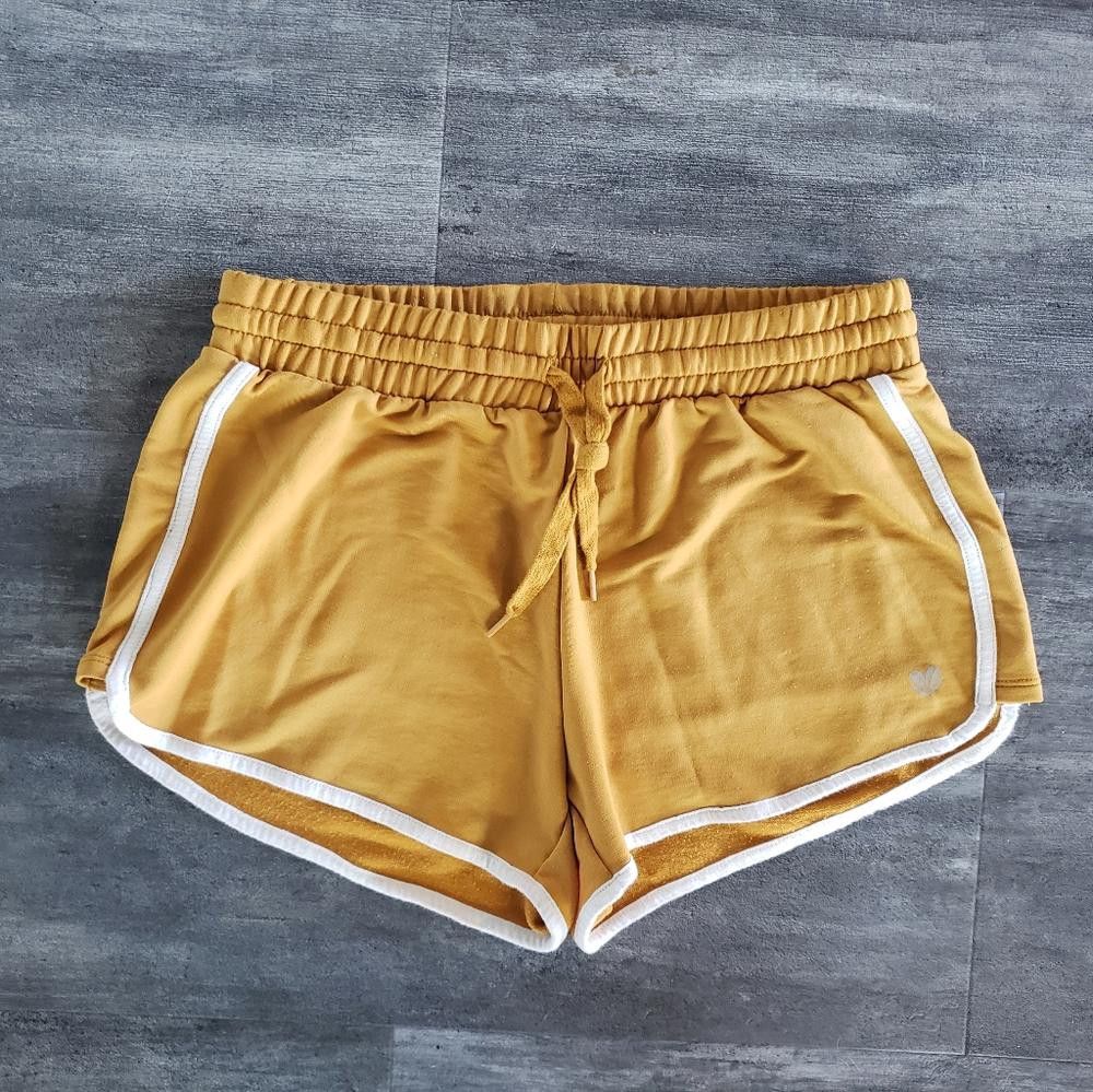 Forever 21 Mustard White Detailed F21 Sweat Short Size 28" / US 6 / IT 42 - 3 Thumbnail
