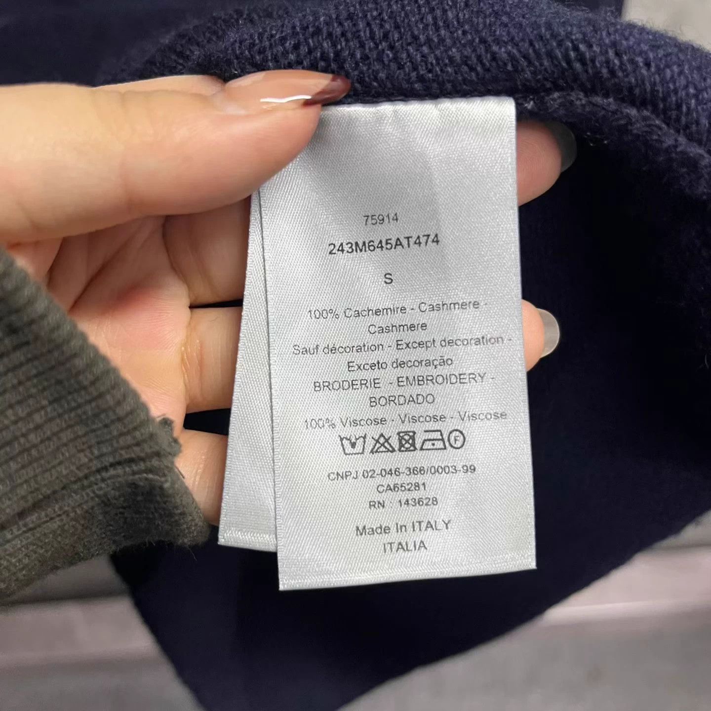 Dior Dior Blue Logo Embroidered Crewneck Knit Sweater S Size S / US 4 / IT 40 - 4 Thumbnail