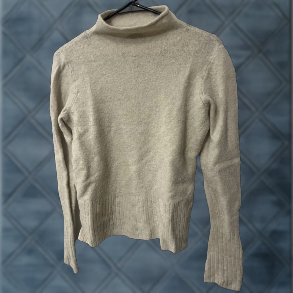 Madewell MADewell Wool Blend Long Sleeve Mock Neck Sweater Beige Small Womens Size S / US 4 / IT 40 - 1 Thumbnail