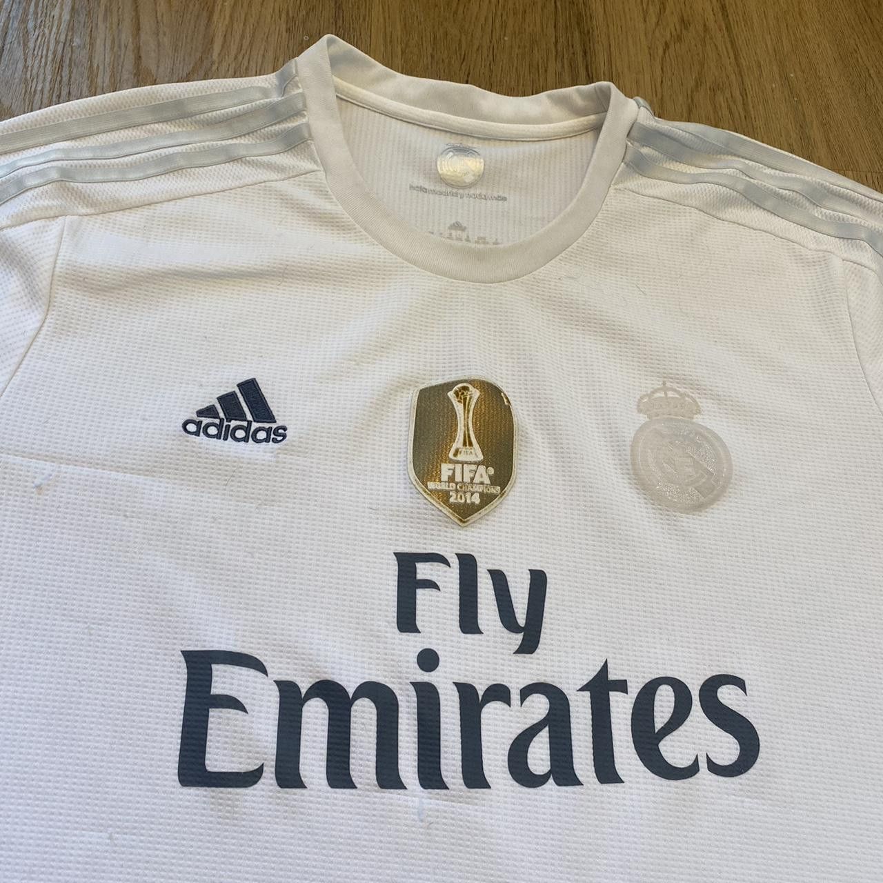 Adidas 2015-16 Real Madrid Adidas Home Football Shirt Fly Emirates Size US XXL / EU 58 / 5 - 3 Thumbnail