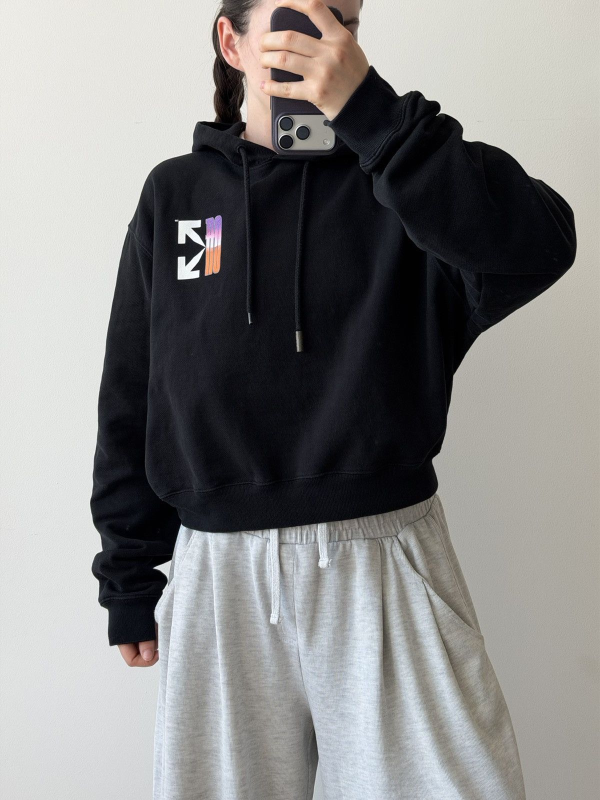 Off-White Off-White SS21 Gradient Arrow Black Hoodie Size L / US 10 / IT 46 - 9 Thumbnail