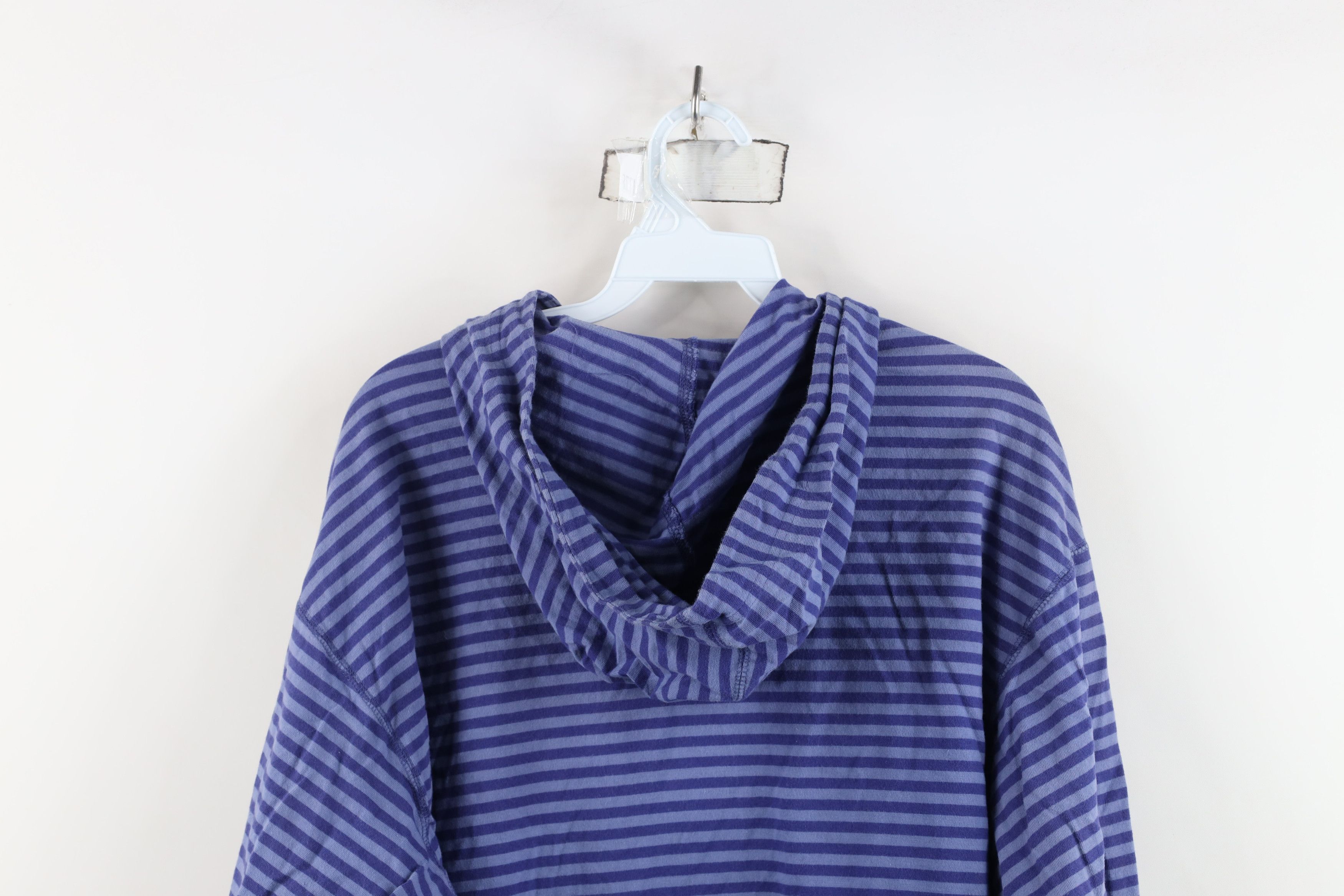 Esprit Vintage 90s Esprit Babydoll Striped Hoodie T-Shirt Purple Size S / US 4 / IT 40 - 9 Thumbnail