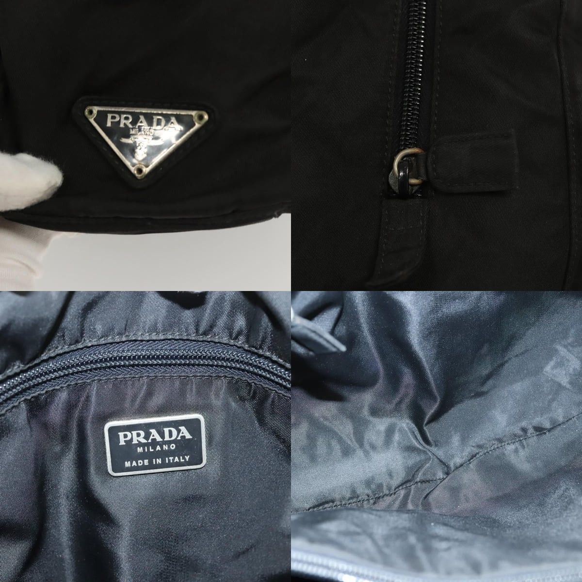 Prada PRADA Hand Bag Nylon Black Silver Size ONE SIZE - 11 Thumbnail