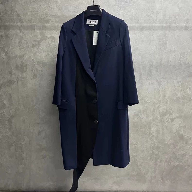 Loewe Loewe Blue Lapel Single-Breasted Coat - dmc Size US L / EU 52-54 / 3 - 1 Thumbnail