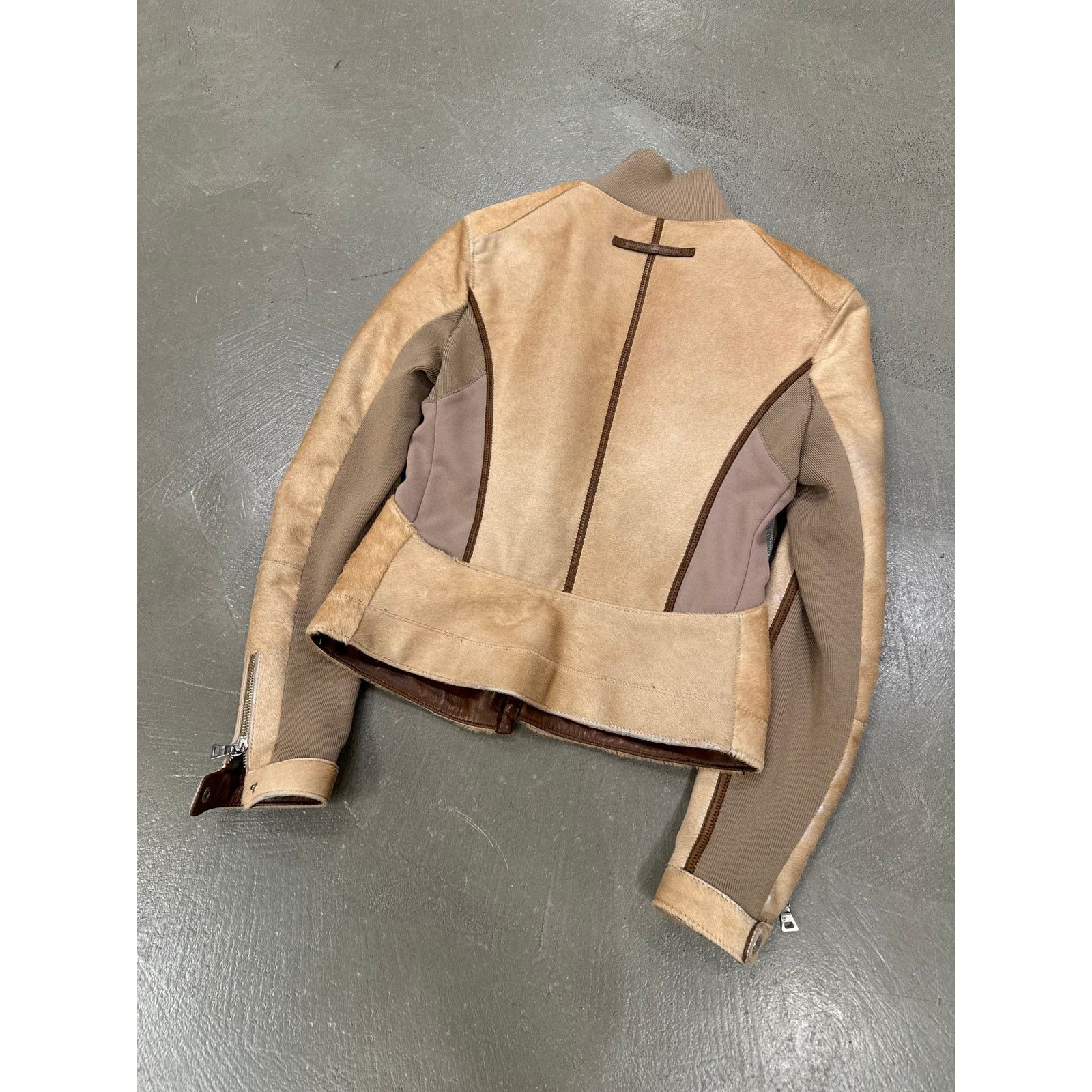 Prada 2000s Prada pony hair hybrid leather biker jacket Size S / US 4 / IT 40 - 8 Thumbnail