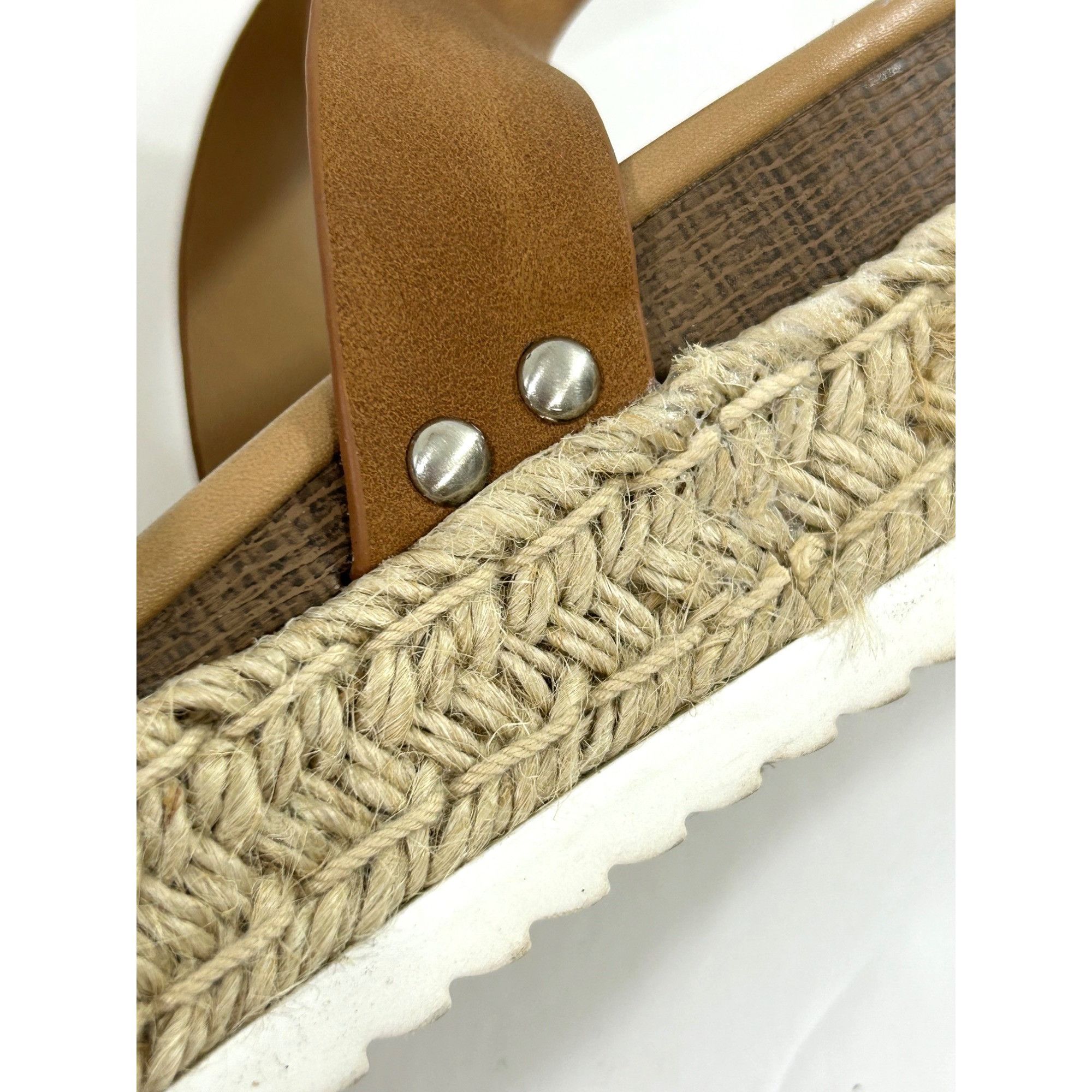 Other Soda Tuckin Sandals 9 Espadrilles Wedge Platform Tan Brown A Size US 9 / IT 39 - 13 Thumbnail