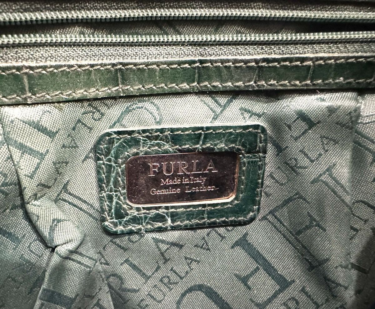 Furla Furla green croco genuine leather dual carry shoulder bag Size ONE SIZE - 2 Thumbnail