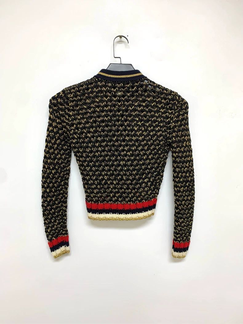 Gucci Gucci Vintage hollow woven heavyweight handmade floral jack Size XXS / US 00 / IT 34 - 2 Thumbnail