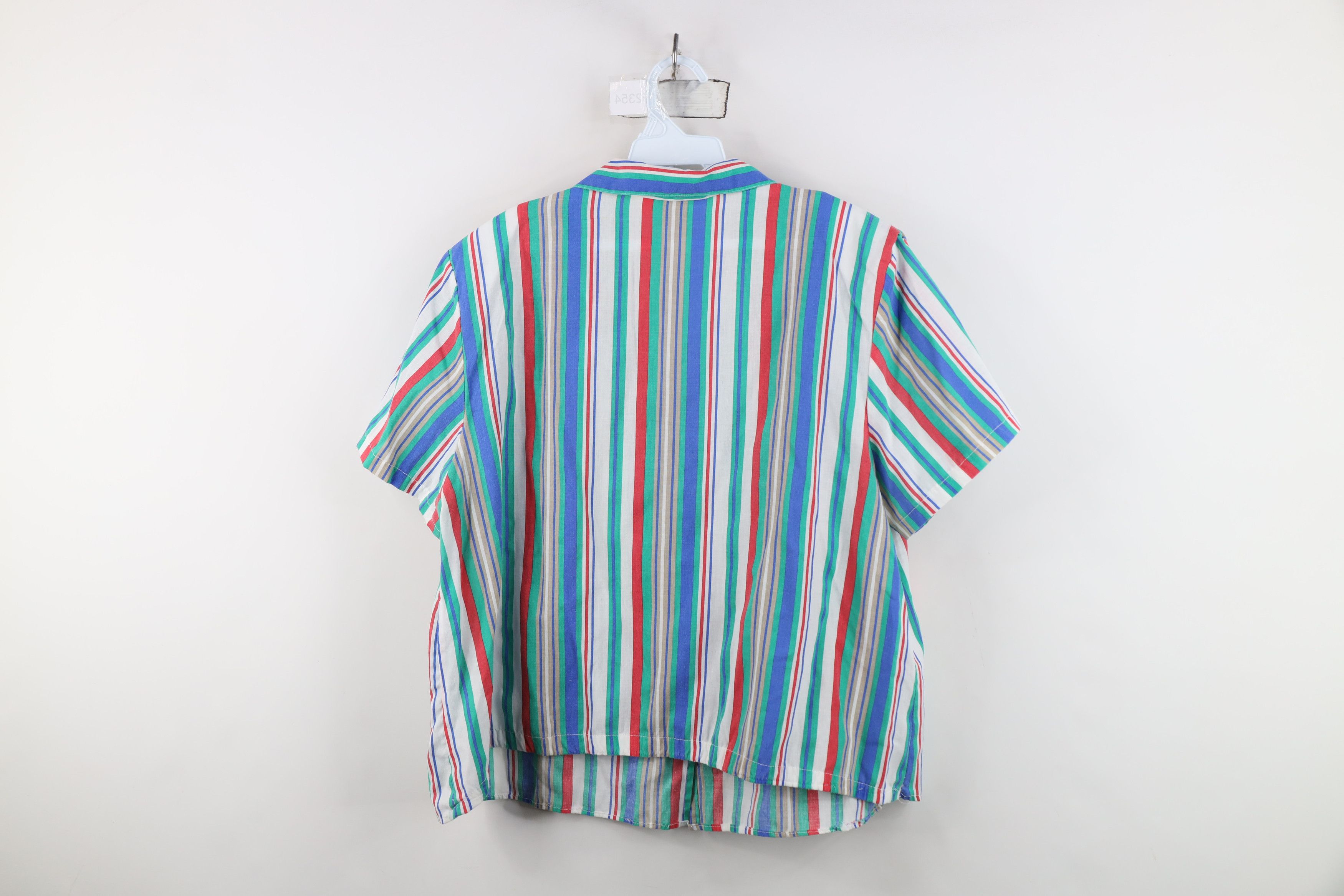 Vintage Vintage 90s Streetwear Block Camp Collar Button Shirt USA Size XL / US 12-14 / IT 48-50 - 13 Thumbnail
