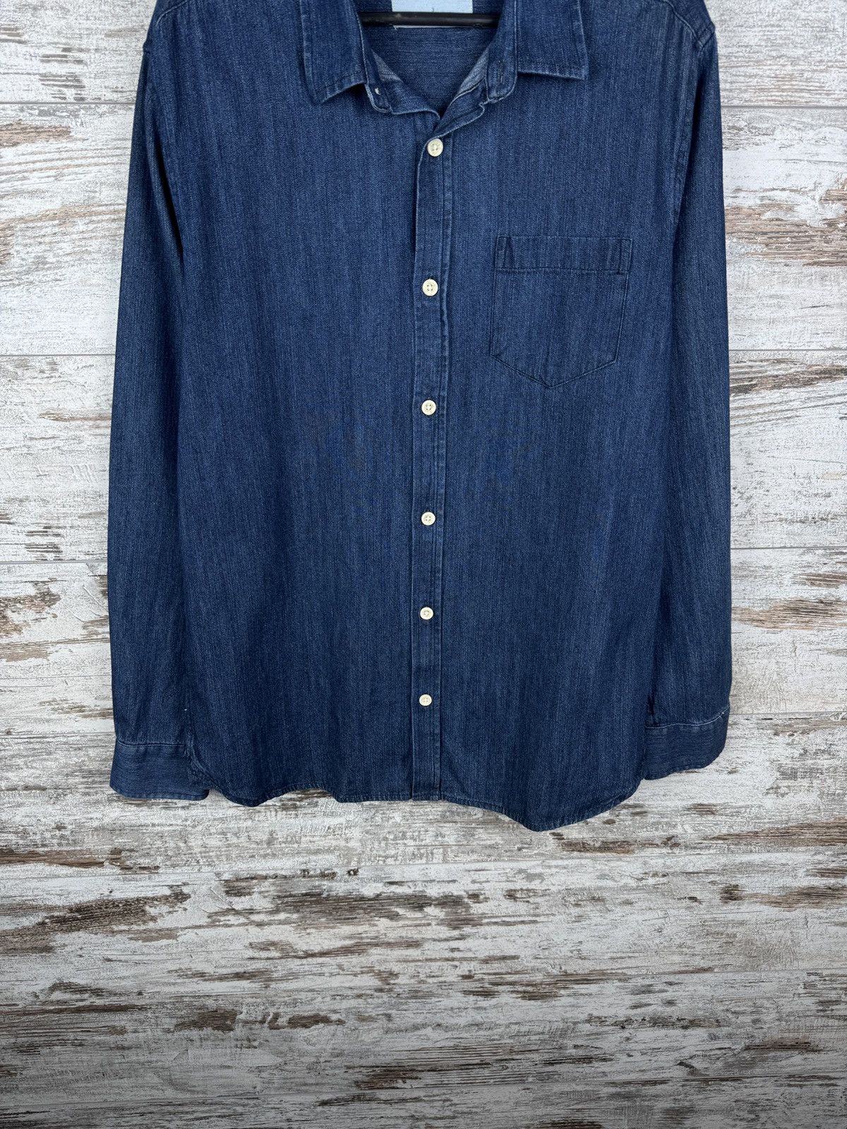 Folk Mens Vintage Folk denim shirts button up jeans blue luxury Size US M / EU 48-50 / 2 - 4 Thumbnail