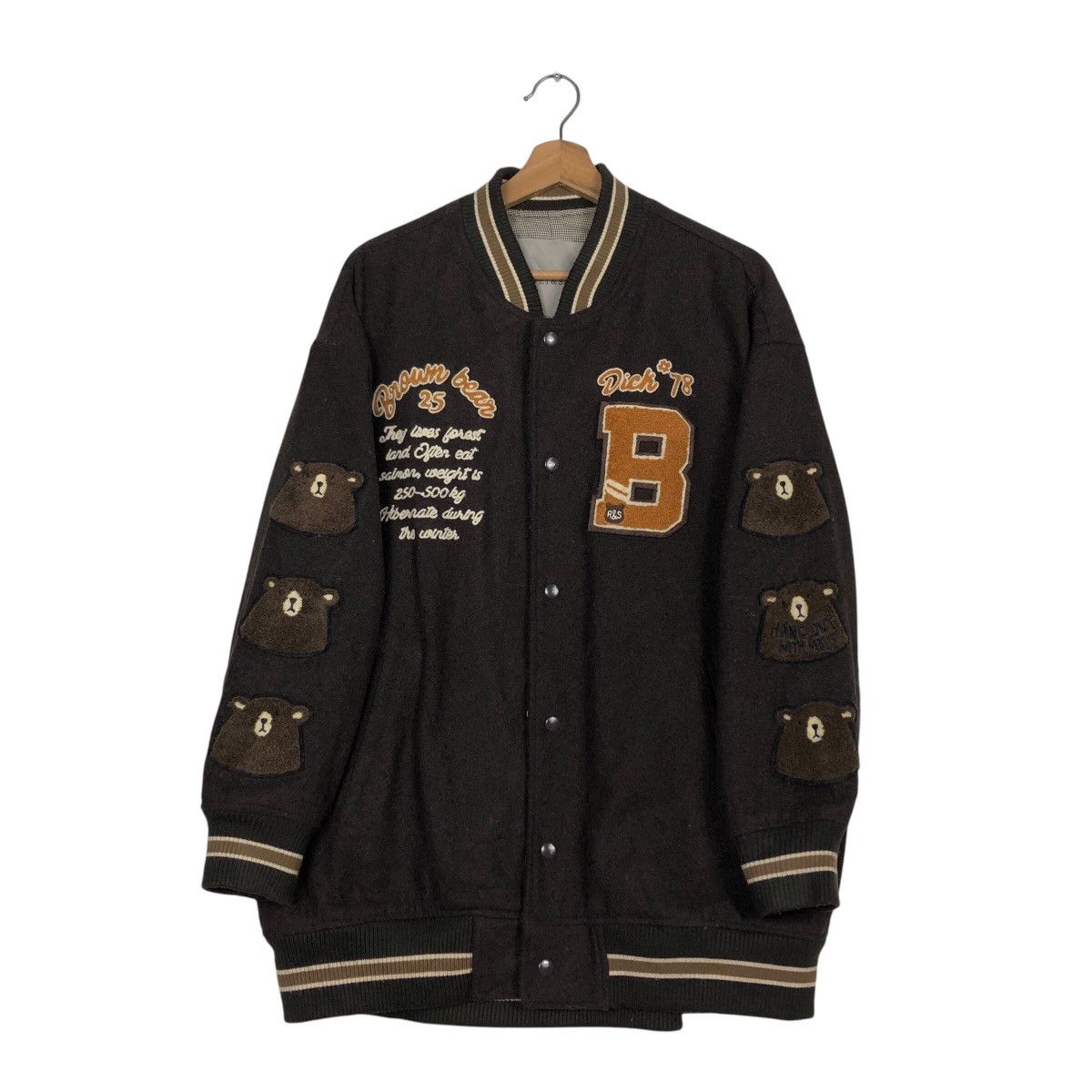 Hysteric Glamour 📌Vintage Bomber Jacket Wool Rivet & Surge Big Logo Design Size US M / EU 48-50 / 2 - 17 Thumbnail