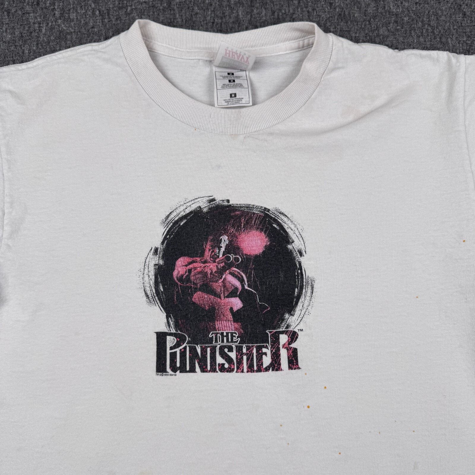 Marvel Comics Vintage The Punisher Movie T-Shirt Men's Medium White 90s Size US M / EU 48-50 / 2 - 2 Thumbnail