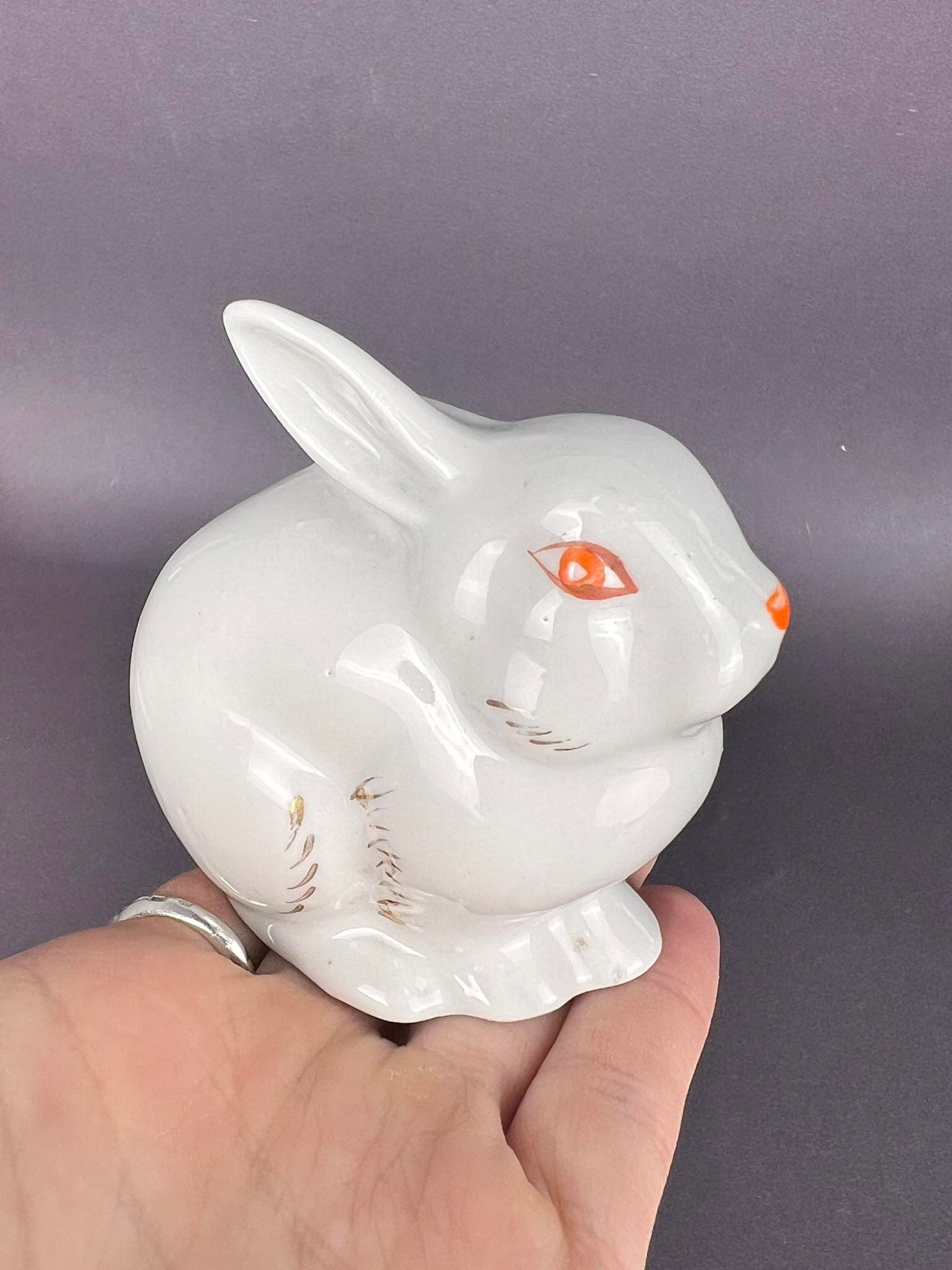 Vintage Polonne Vintage Miniature Soviet Porcelain Figure Rabbit Size ONE SIZE - 8 Thumbnail