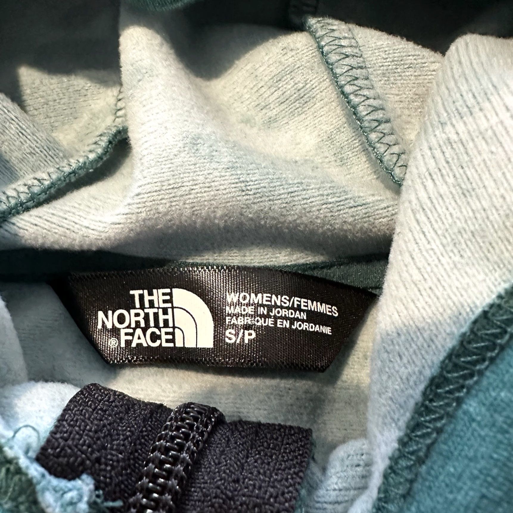The North Face The North Face Jacket Womens S Full Zip Hooded Camouflage Teal Lightweight Fleece Blue Front Zip Hoodie Size S / US 4 / IT 40 - 5 Thumbnail