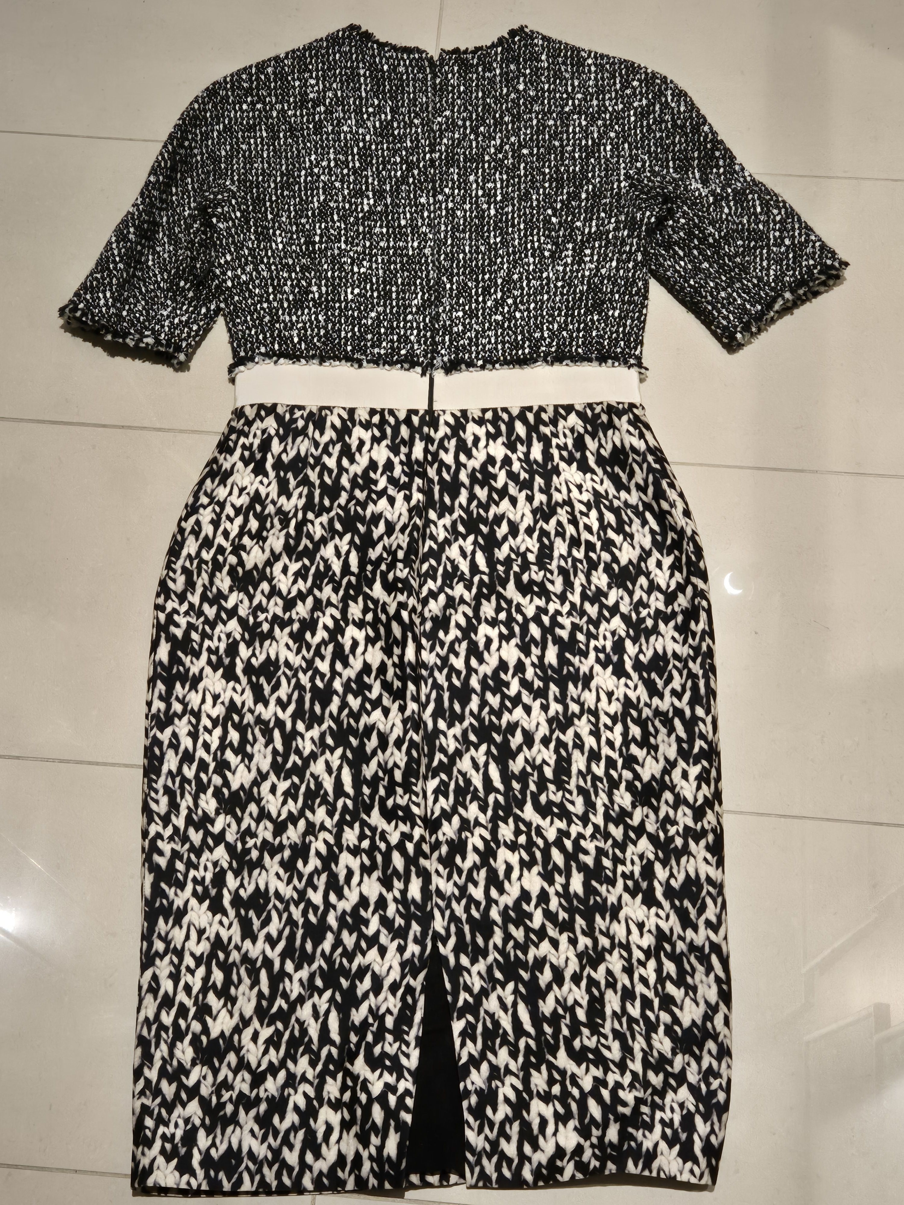 Giambattista Valli Giambattista Valli tweed/trompe l'oiell printed silk dress Size XS / US 0-2 / IT 36-38 - 7 Thumbnail