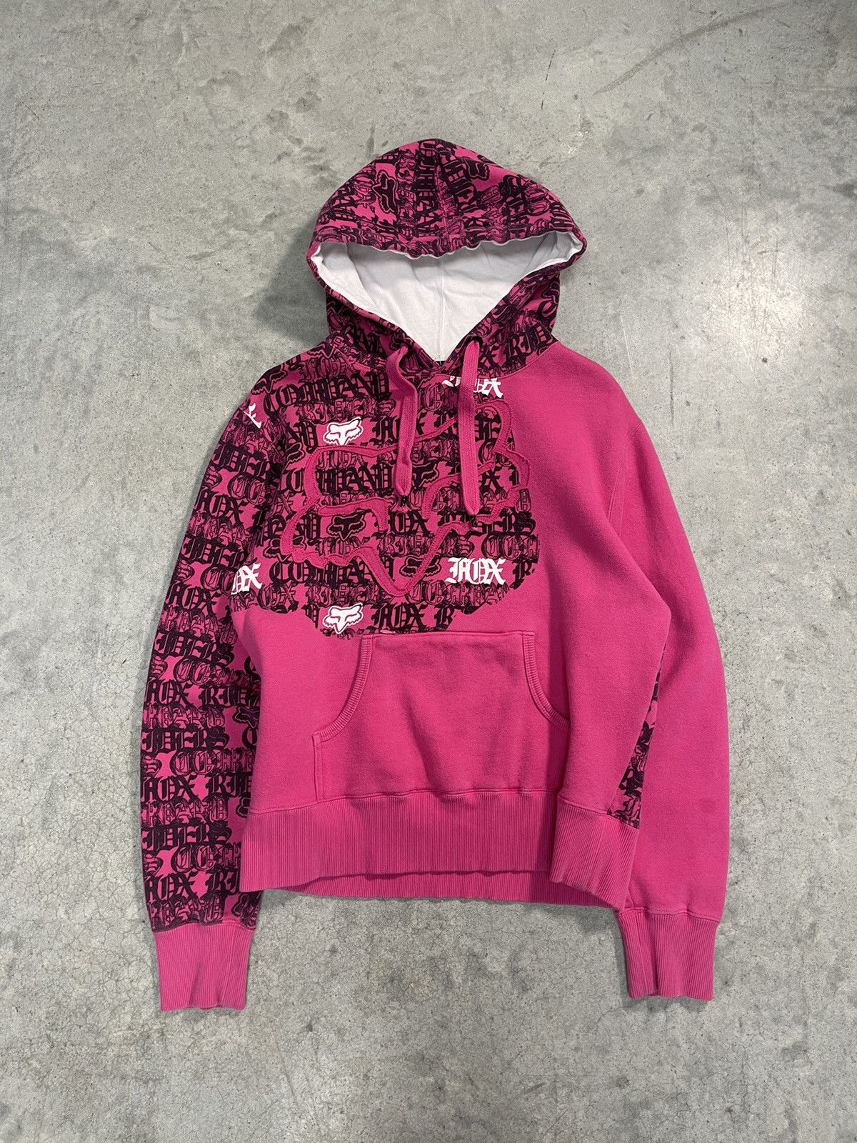 00s Y2K FOX Racing フォックスレーシング プリントフーディー Fox Racing × Vintage Y2K Fox racing AOP Print Hoodie | Grailed