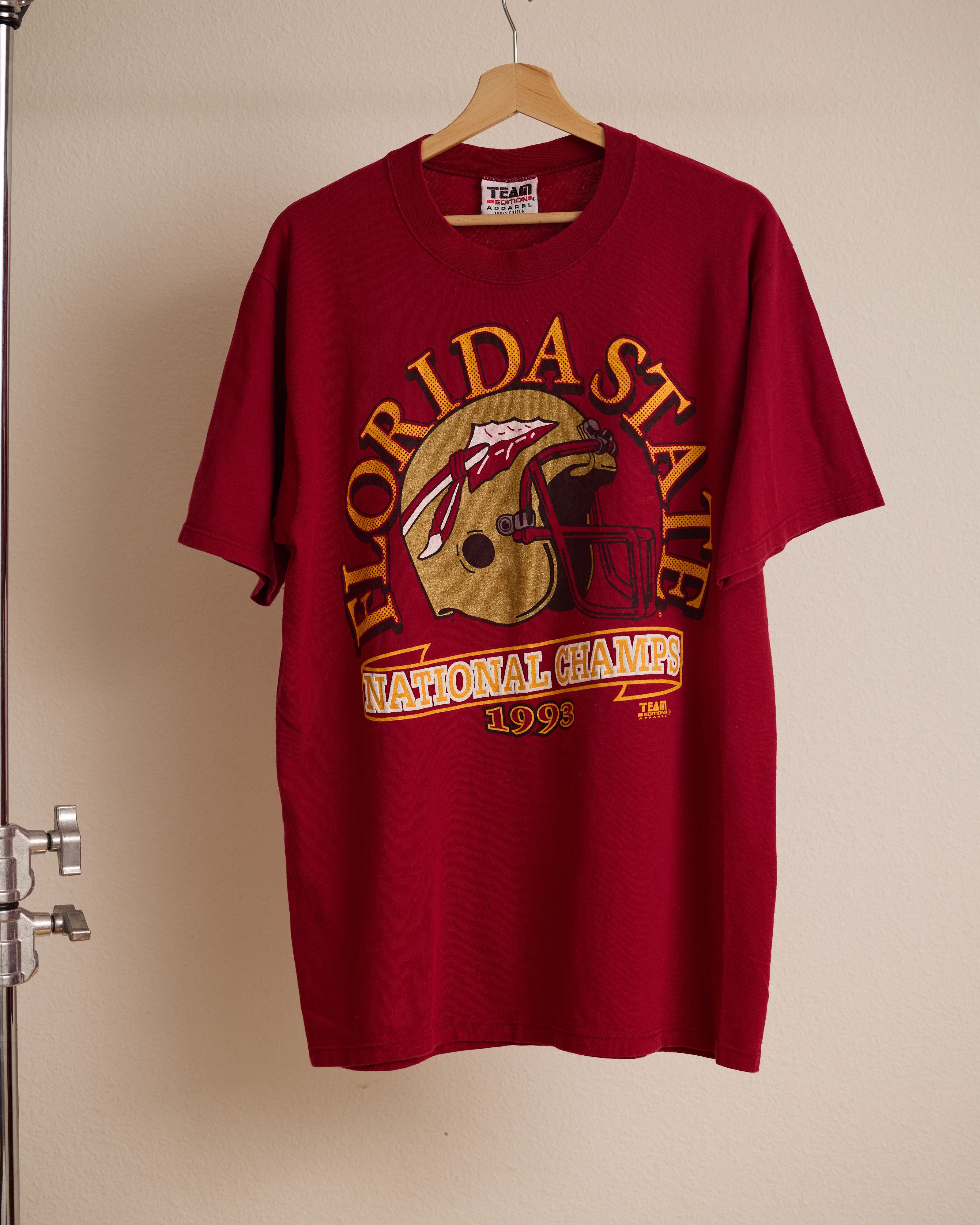 Vintage Vintage 1993 Florida State Seminoles FSU T-Shirt Size US L / EU 52-54 / 3 - 1 Thumbnail