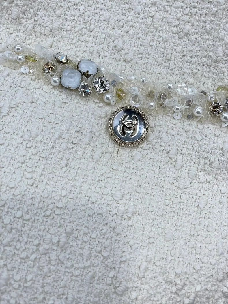 Chanel Chanel 21S popular heavy industry beaded sequin rolled edge Size XXS / US 00 / IT 34 - 3 Thumbnail