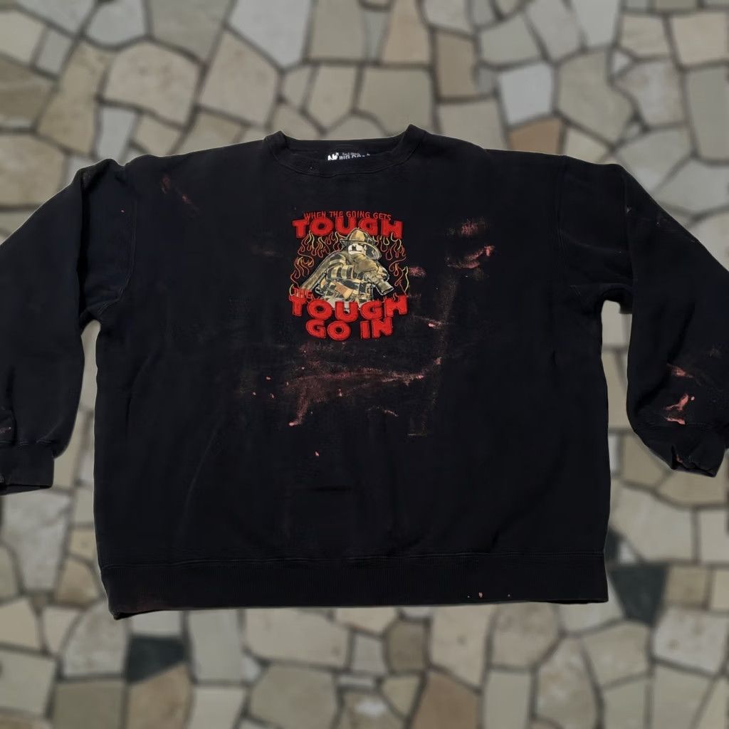 Big Dogs VINTAGE Big Dogs Sweatshirt Pullover Fleece Embroidered DISTRESSED 1X Size US XL / EU 56 / 4 - 1 Thumbnail