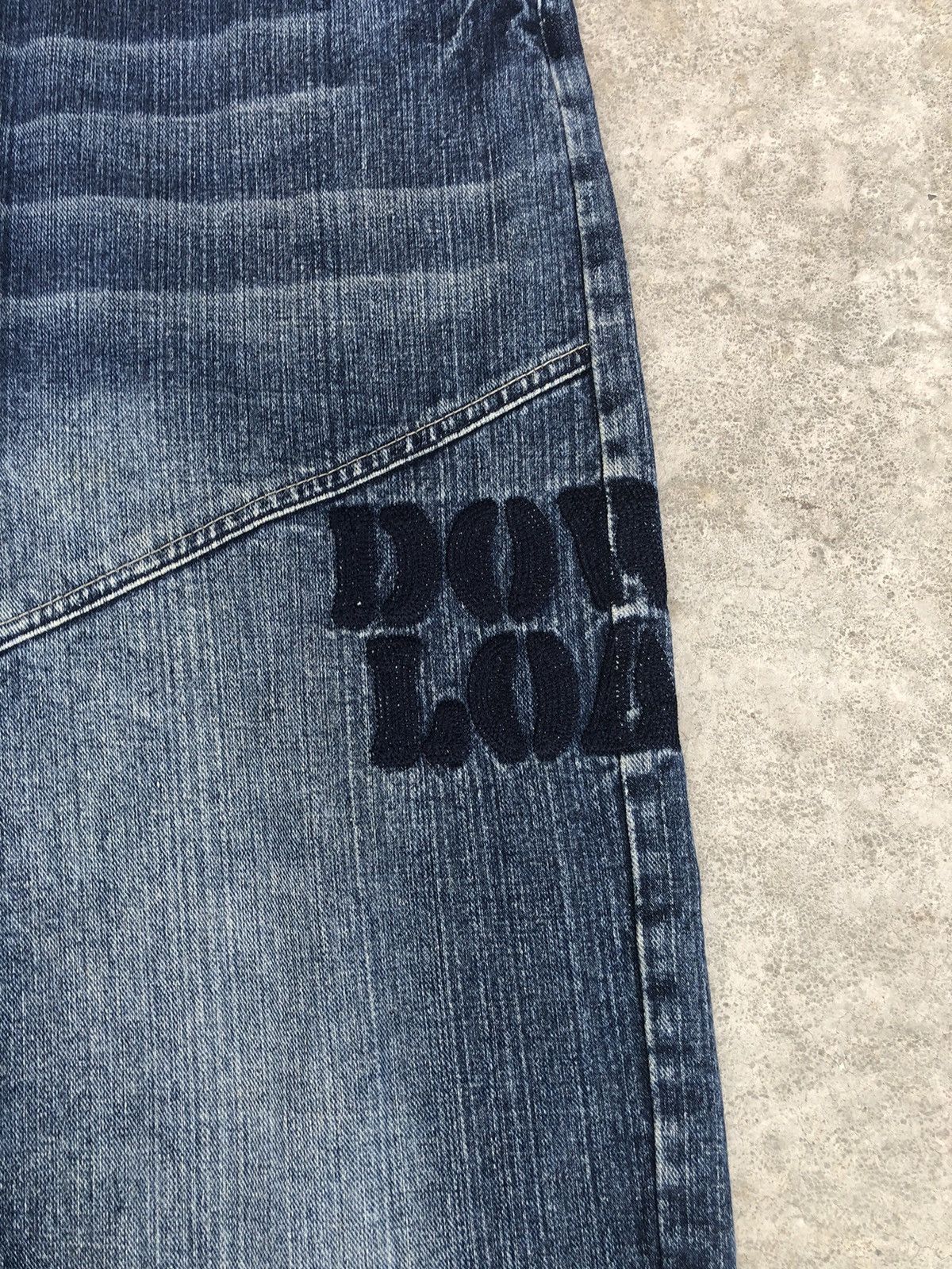 Japanese Brand Skulls Download Embroidered Jeans Baggy Jeans Hip Hop Size US 34 / EU 50 - 13 Thumbnail