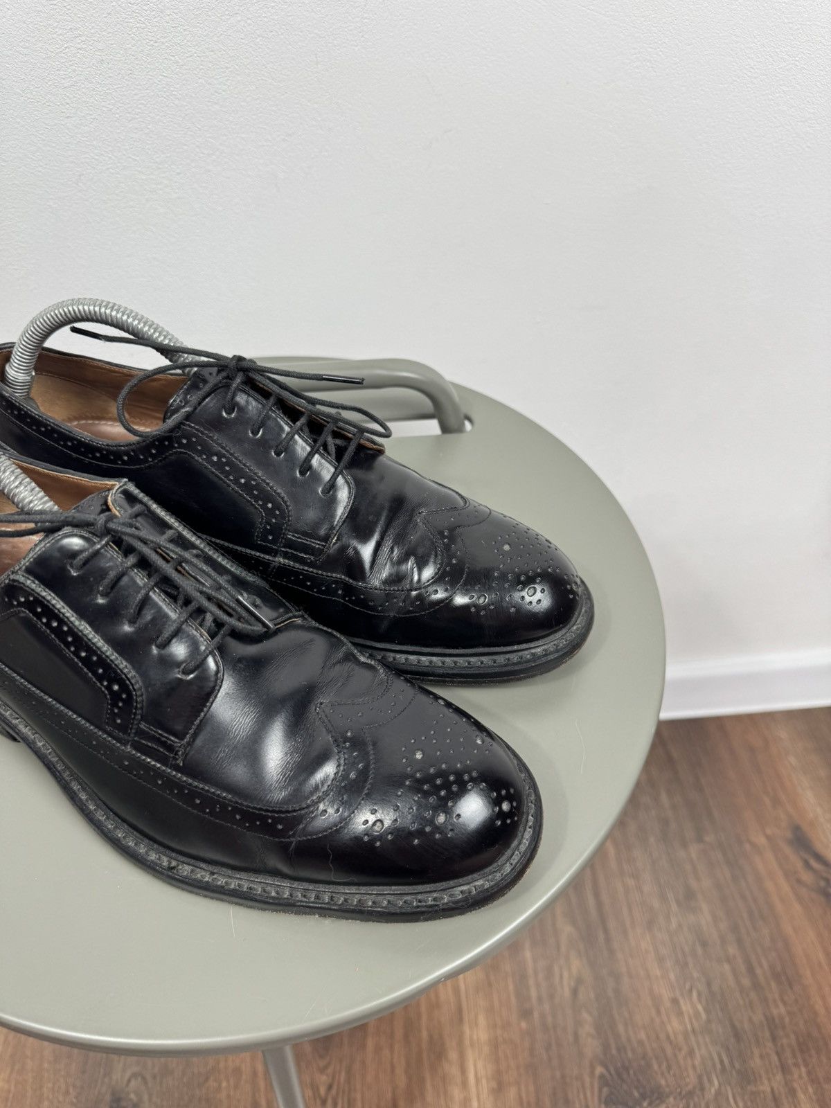 Other Vintage Black Leather Wingtip Brogue Oxford Shoes US 7 EU 40 Size US 7 / EU 40 - 3 Thumbnail