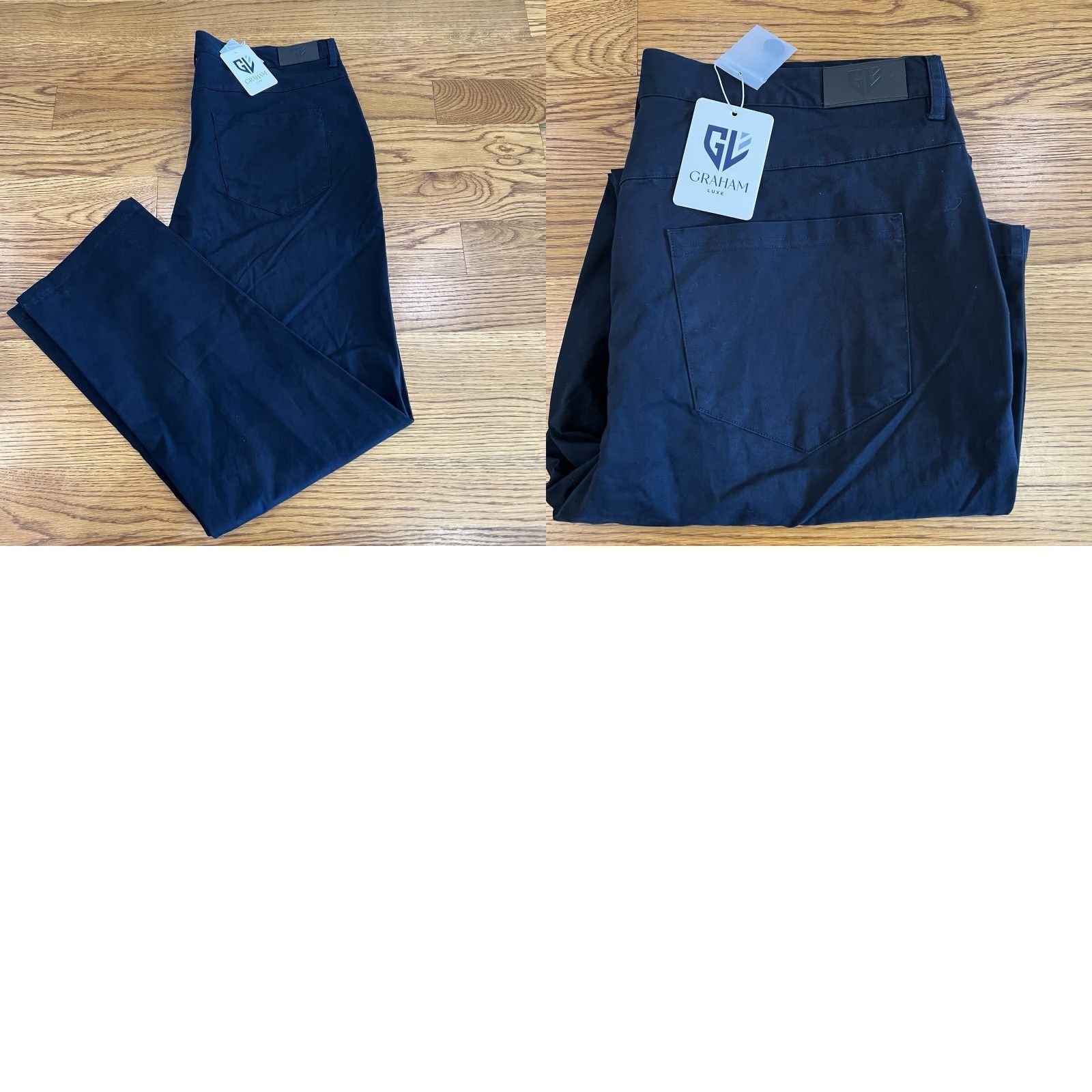 Vintage Graham Richmond Pants Black 40x32 Regular Straight Zip Front Front Flat Front Modern Tailored Men’s Pants Size US 40 / EU 56 - 9 Thumbnail