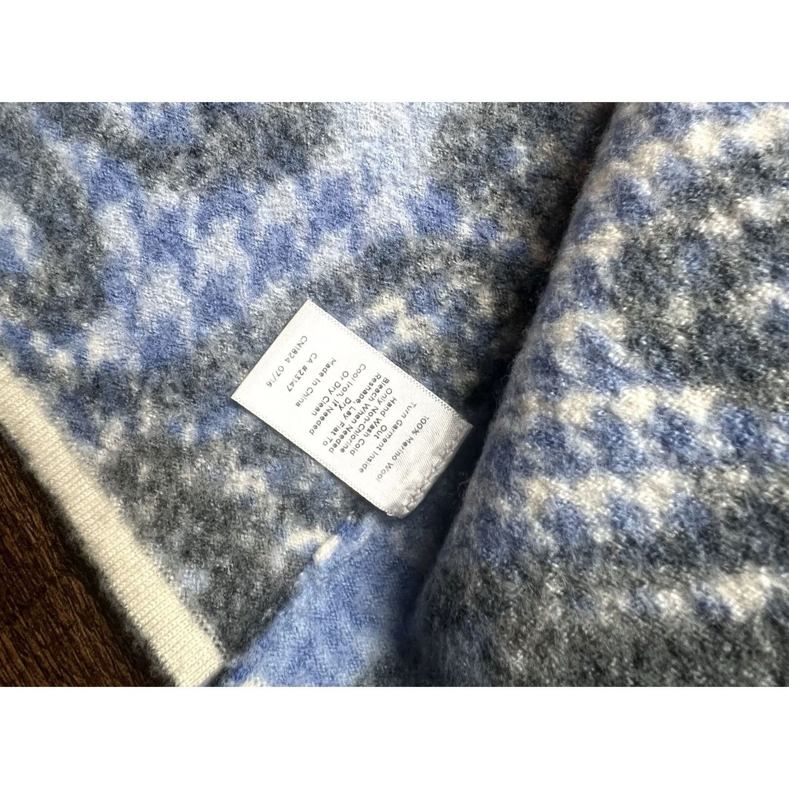 Talbots Talbots Cardigan Shirt Women Open Paisley Houndstooth Merino Wool Large Blue Size L / US 10 / IT 46 - 5 Thumbnail