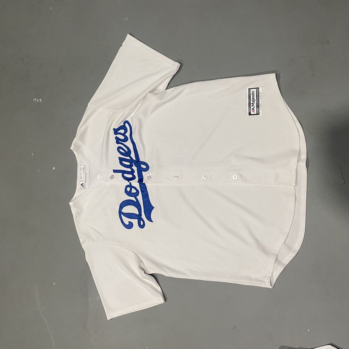 image of La Dodgers x Vintage Majestic Los Angeles Dodgers Adrian Gonzalez Road Jersey in White (Size XL)