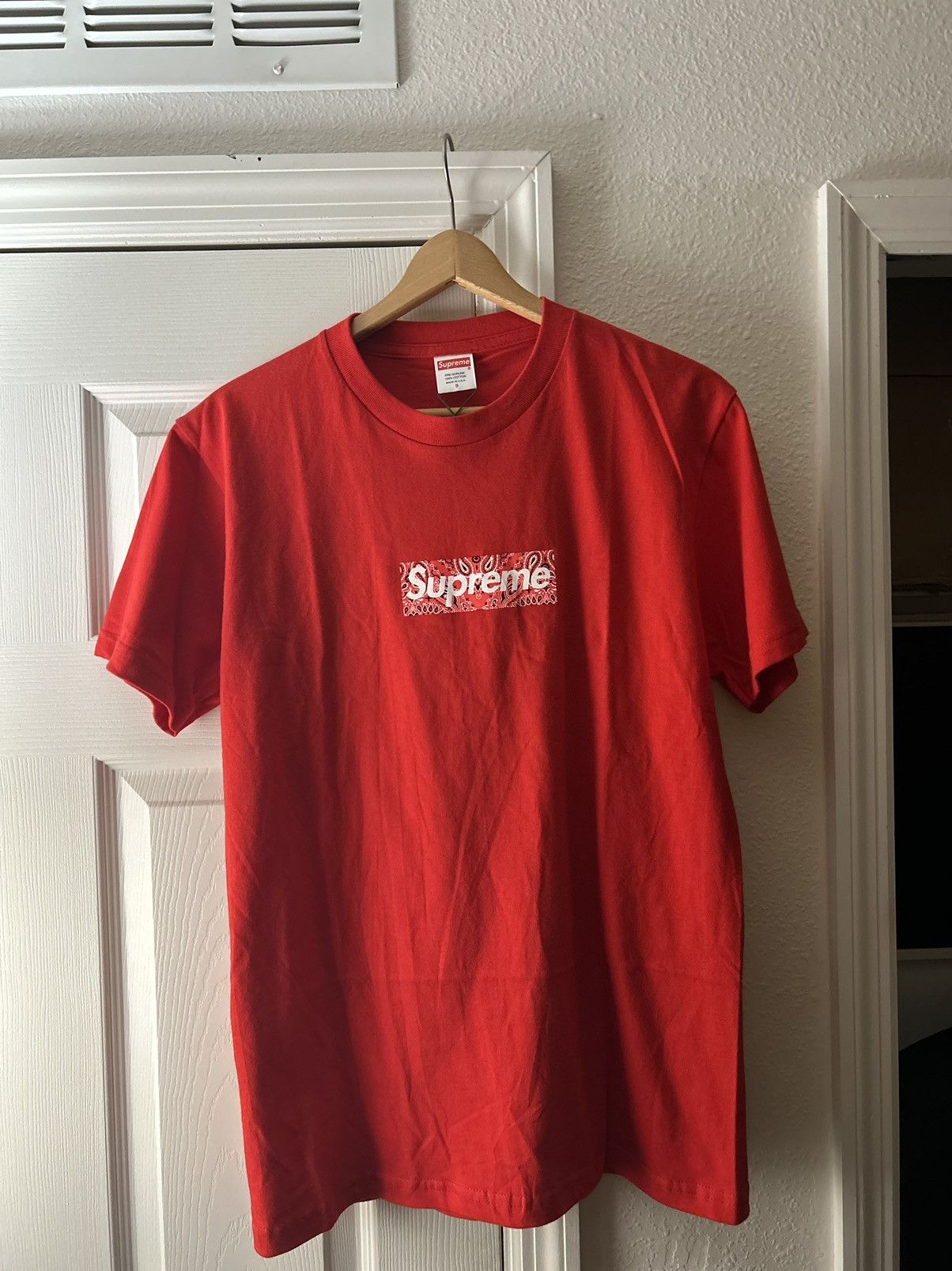 image of Supreme Bandana Box Logo Red, Men's (Size Small)