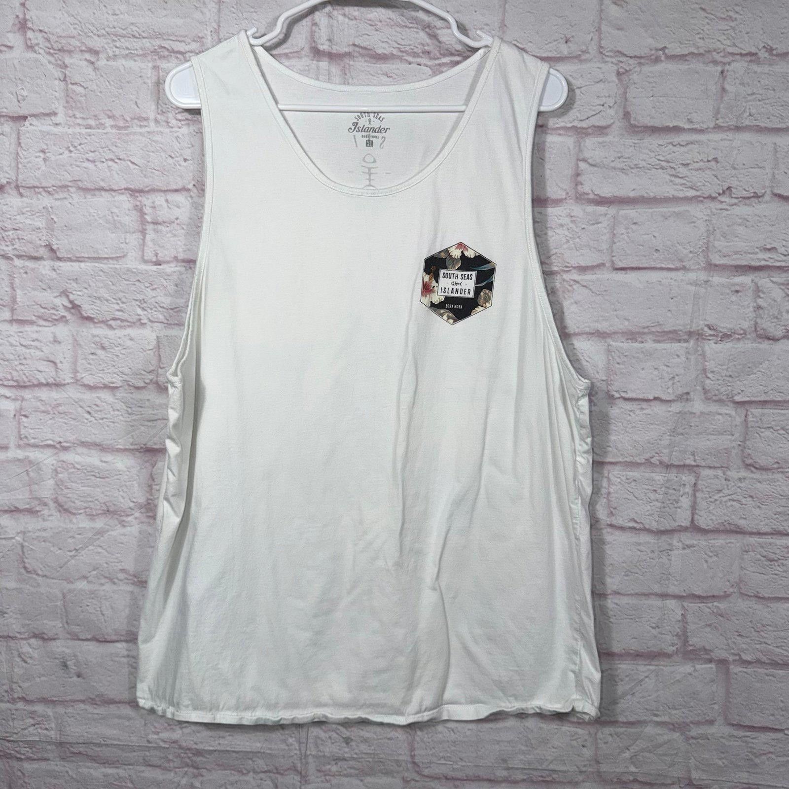 Other South Seas Islander White Cotton Tank Top XL Size US XL / EU 56 / 4 - 1 Thumbnail