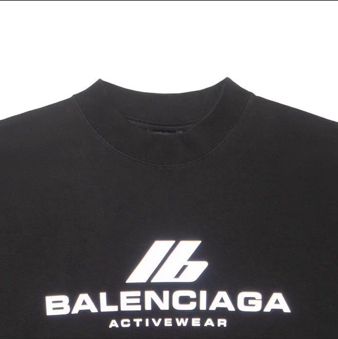 Balenciaga Balenciaga 24 Activewear Logo Print Black Tee L Size US L / EU 52-54 / 3 - 5 Thumbnail
