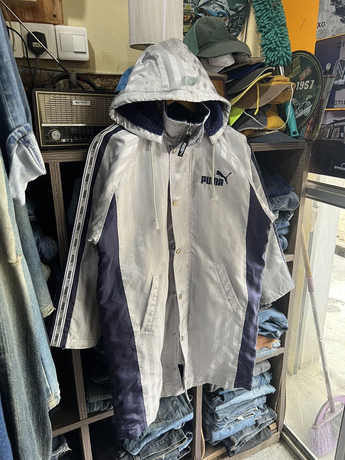 Puma 🔥Vintage Puma Coach Sherpa Jacket Size US S / EU 44-46 / 1 - 8 Thumbnail