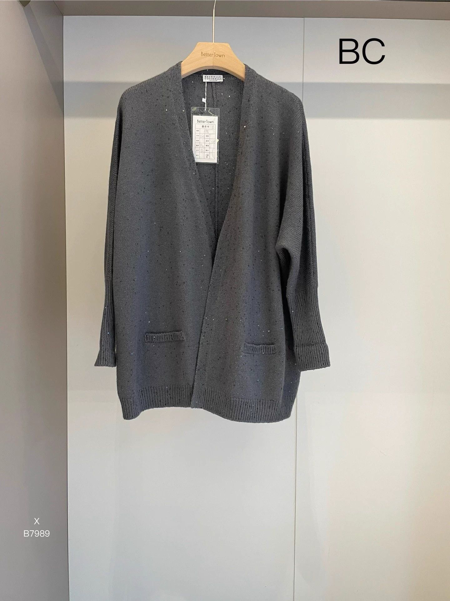 Brunello Cucinelli Brunello Cucinelli BC deep gray cashmere cardigan S/M Size S / US 4 / IT 40 - 1 Thumbnail