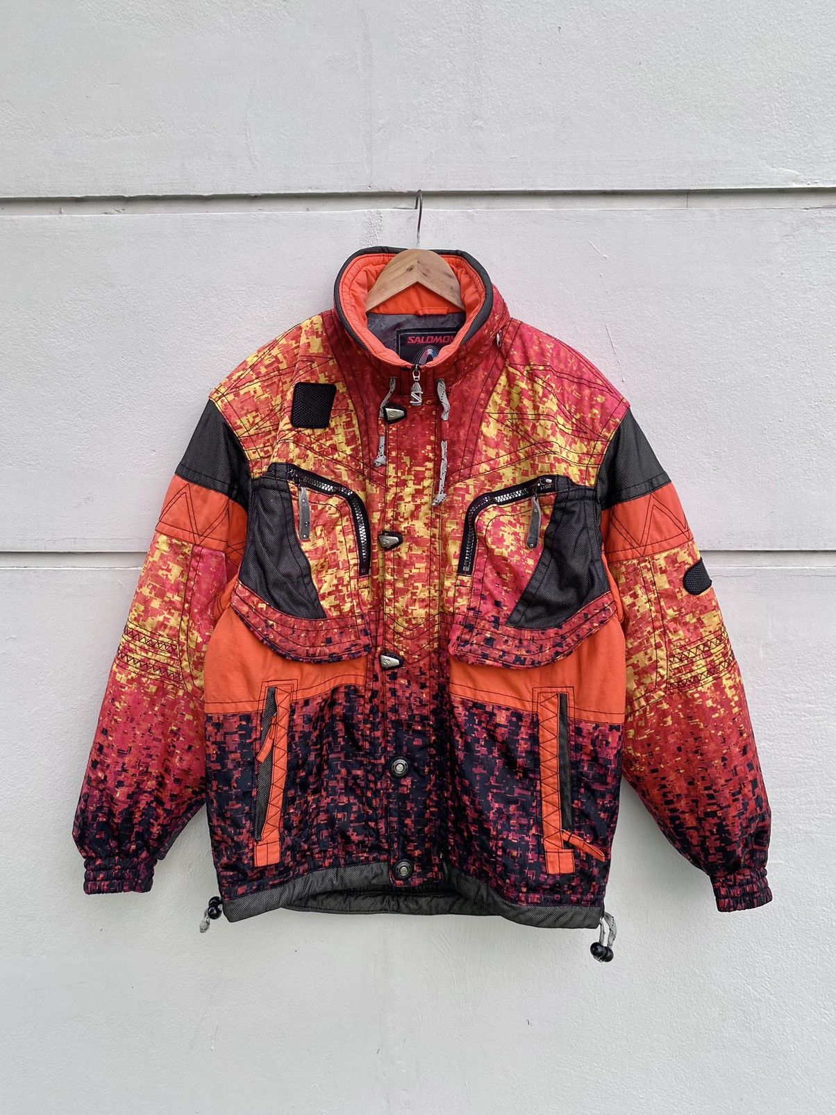 Salomon × Vintage Vintage Salomon Bomber Fire Jacket Size US L / EU 52-54 / 3 - 1 Thumbnail