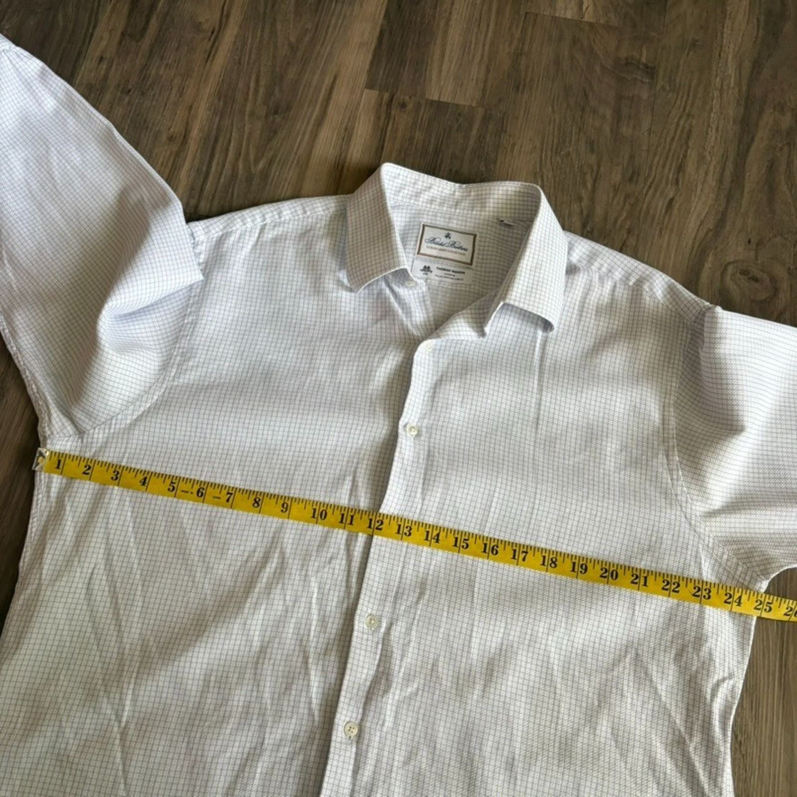 Brooks Brothers Brooks Brothers Thomas Mason Luxury Collection Dress Shirt Size US XL / EU 56 / 4 - 5 Thumbnail