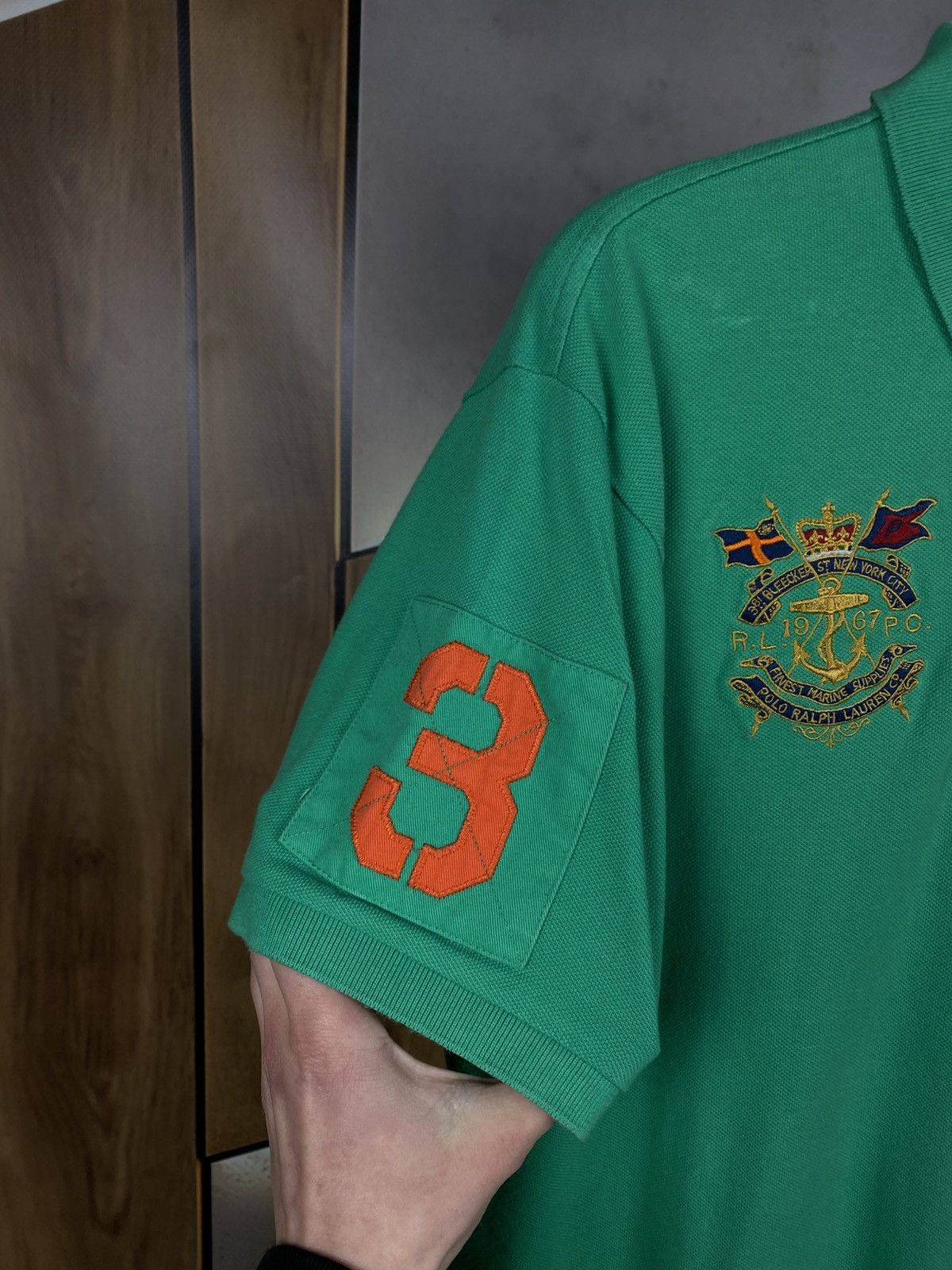 Polo Ralph Lauren 🎠Vintage Polo T-Shirt Polo Ralph Lauren Racing 3 Chief Keef🎠 Size US L / EU 52-54 / 3 - 3 Thumbnail
