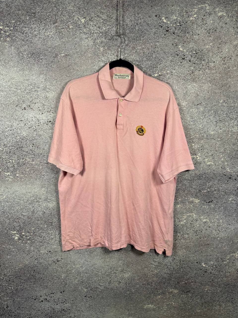 Burberry × Vintage Vintage Burberrys Pink Polos Logo 2XL Size Oldmoney Size US XXL / EU 58 / 5 - 1 Thumbnail