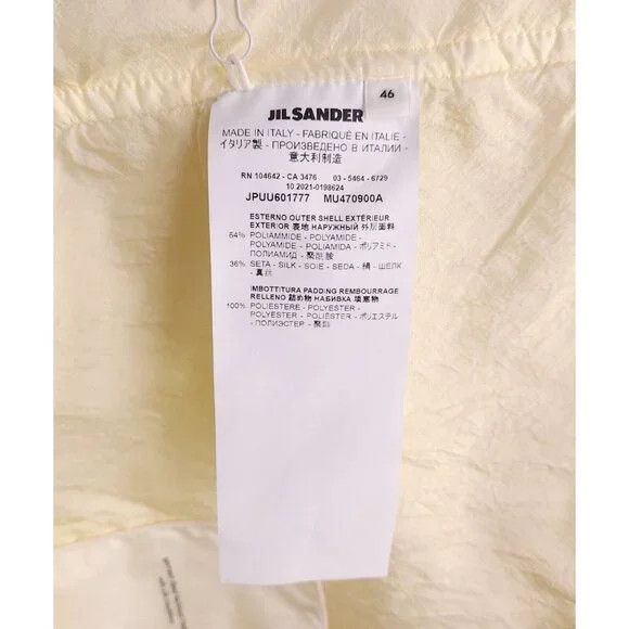 Jil Sander Jil Sander Padded Silk Shirt in Yellow 46 S Mens Size US S / EU 44-46 / 1 - 12 Thumbnail