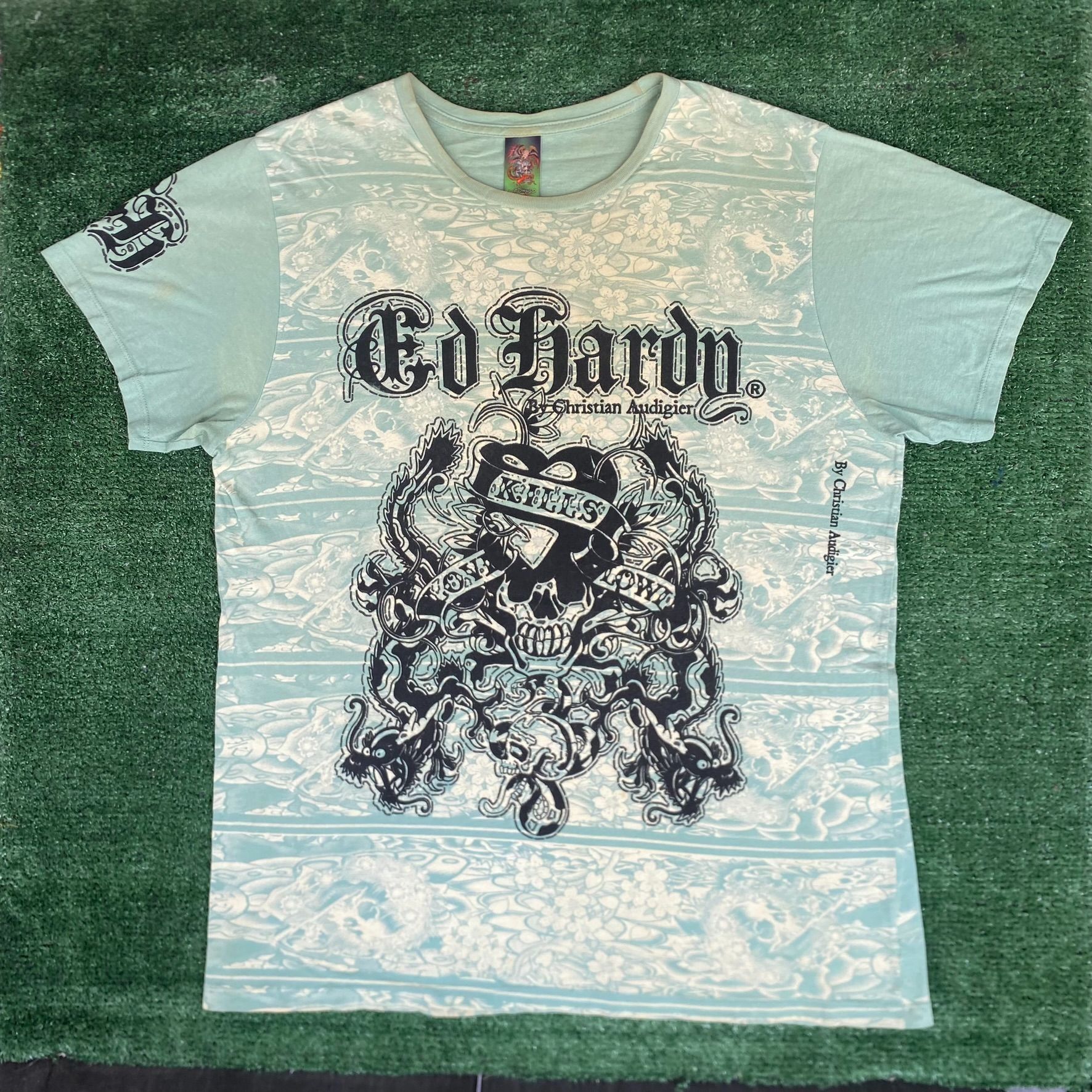 Ed Hardy Vintage Y2K Ed Hardy Shirt Tattoo Skull Heart Punk Tee Size US XXL / EU 58 / 5 - 1 Thumbnail