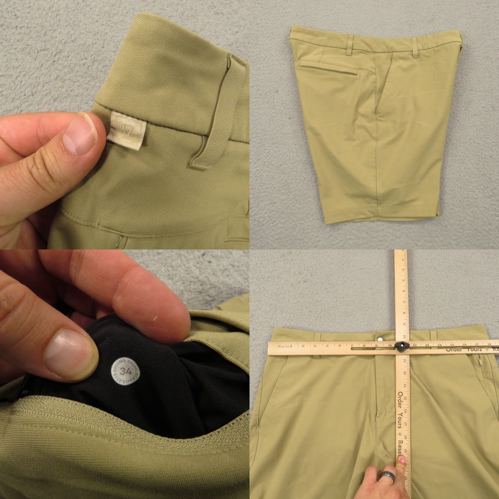 Lululemon Lululemon Shorts Men 34 Commission Slim 8" Warpstreme Tofino Sand Chino Preppy Size US 34 / EU 50 - 8 Thumbnail