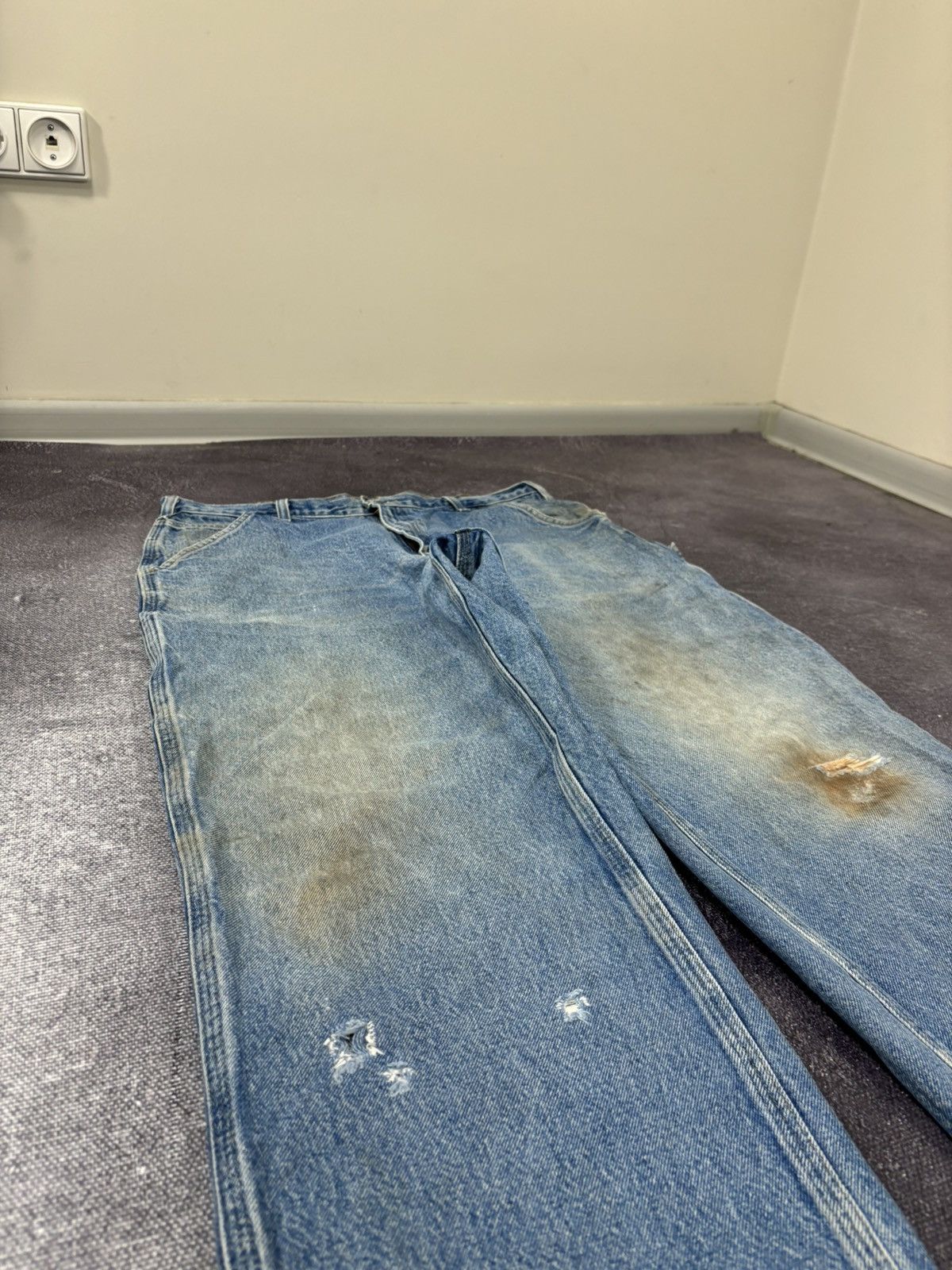 Carhartt Vintage Carhartt USA Faded Blue Denim Hype Work Baggy Jeans Size US 36 / EU 52 - 13 Thumbnail