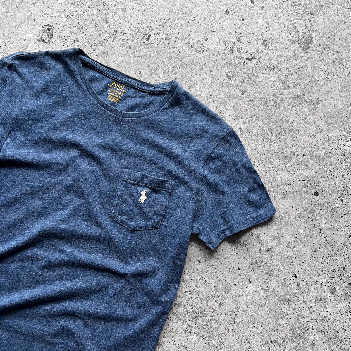 Polo Ralph Lauren × Ralph Lauren Polo Ralph Lauren Mens Blue Short Sleeve T-Shirt Logo Pocket Size US S / EU 44-46 / 1 - 2 Thumbnail