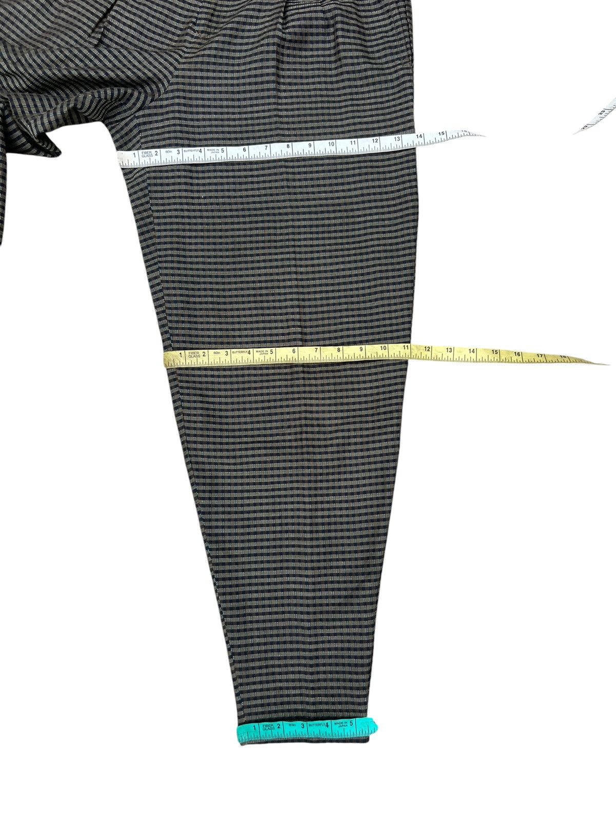 Matsuda 90s Nicole Stripe Linen Silk Jacquard Balloon Trouser Size US 29 - 3 Thumbnail