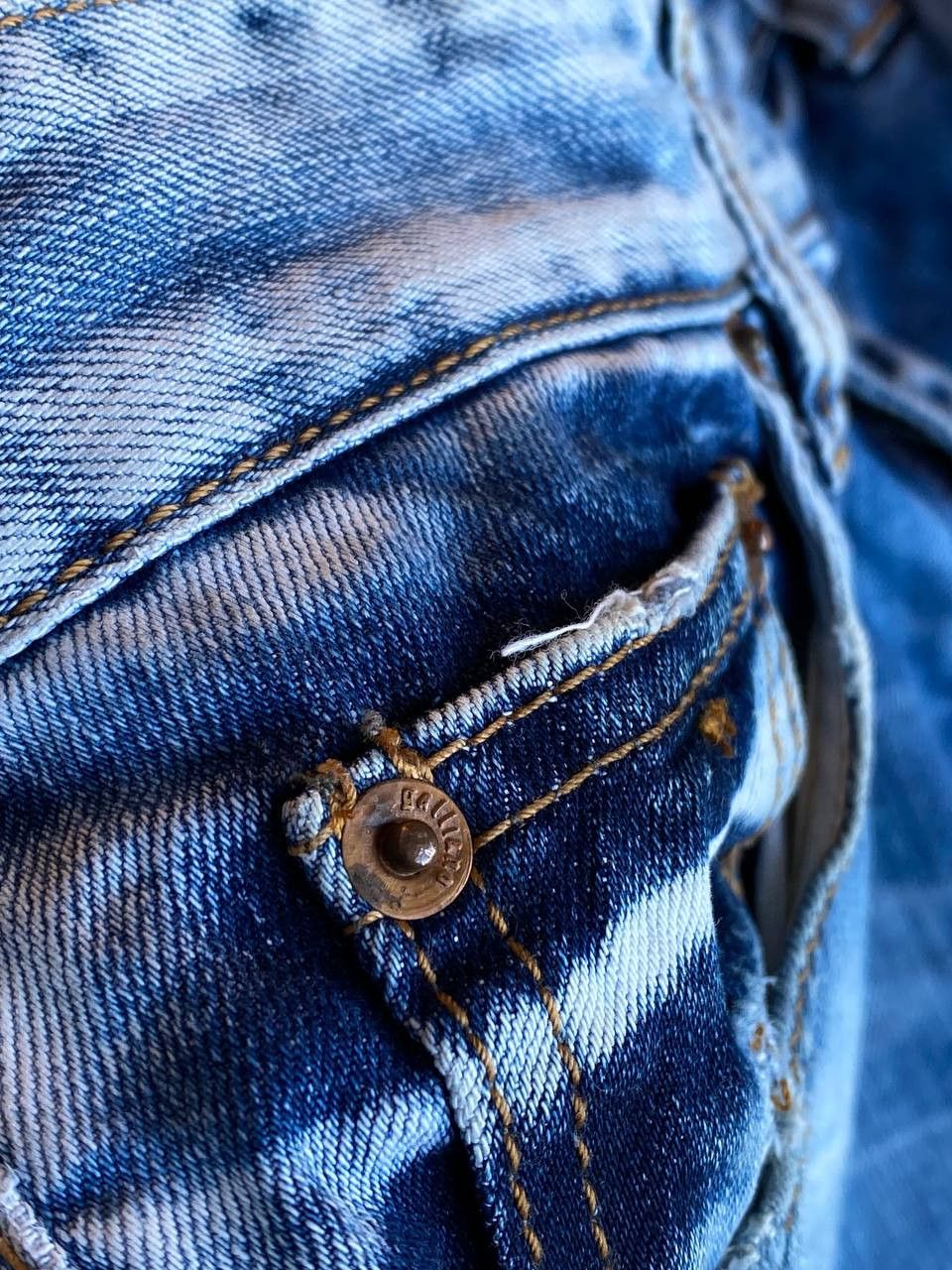John Galliano Vintage Galliano Low-Rise Blue Jeans Size US 34 / EU 50 - 9 Thumbnail