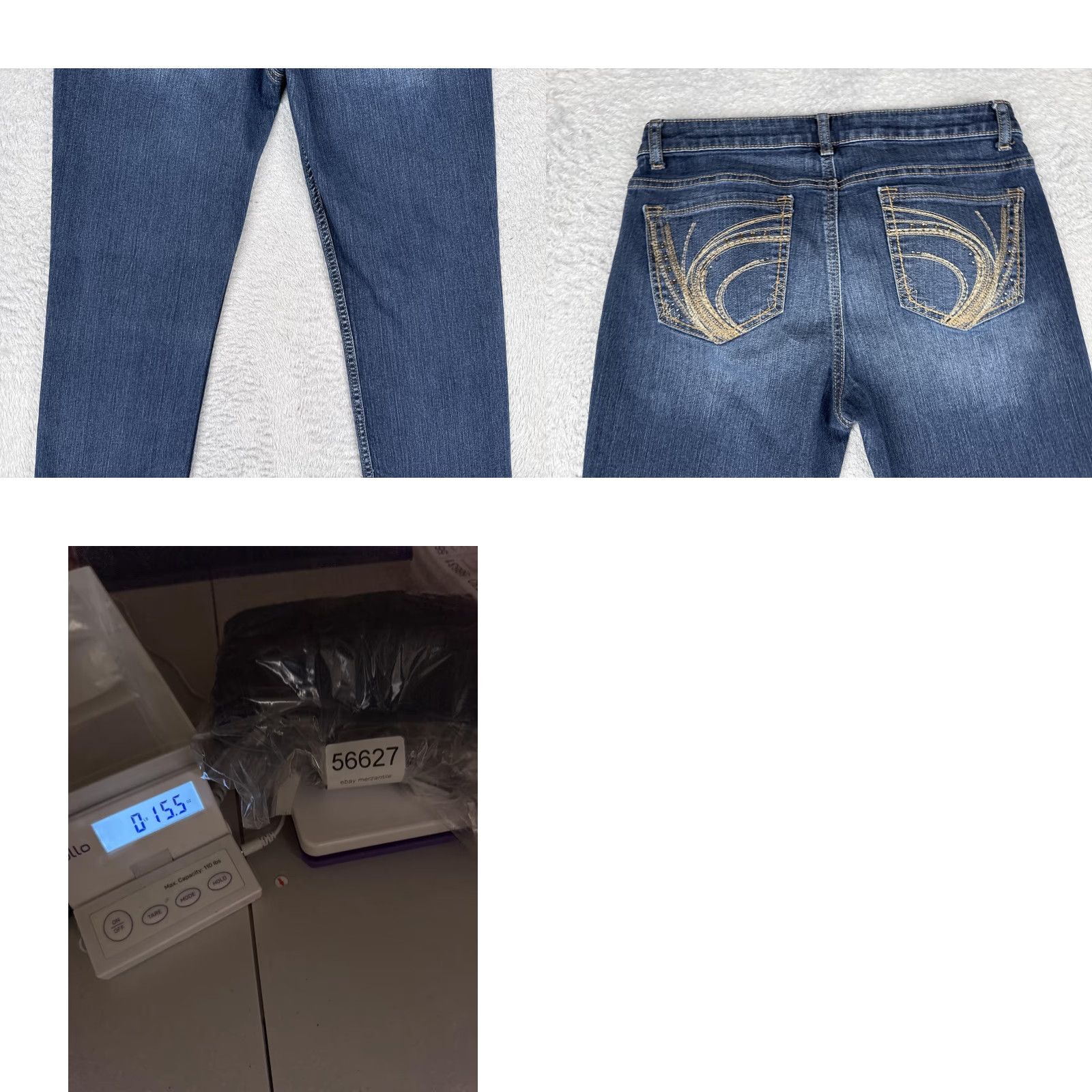 Apt. 9 Apt. 9 Womens Capri Jeans 8 Mid Rise Stretch Denim Embroidered Studded Blue 31x26 Regular Pocket 5-Pocket Size 30" / US 8 / IT 44 - 10 Thumbnail