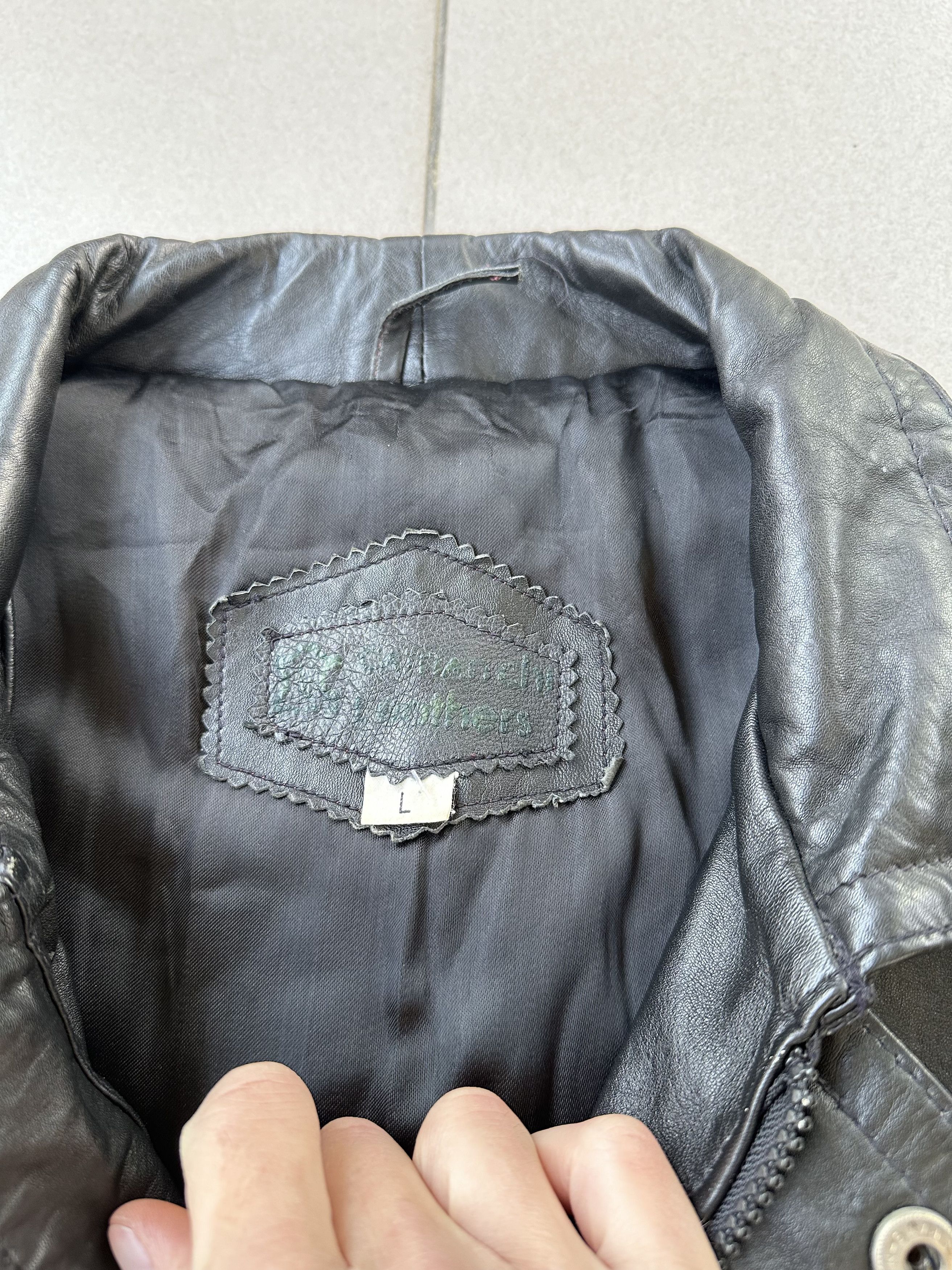 Vintage Vintage Avant Garde men biker boxy leather jacket Size US L / EU 52-54 / 3 - 9 Thumbnail