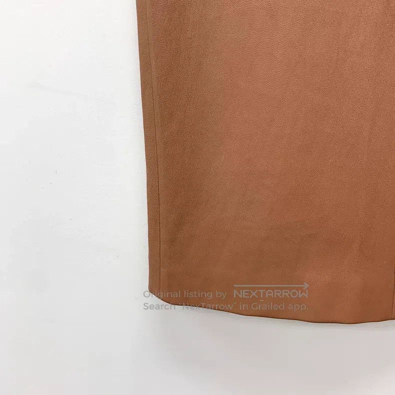 Brunello Cucinelli Brunello Cucinelli Brown leather casual half-skirt Size 26" / US 2 / IT 38 - 4 Thumbnail