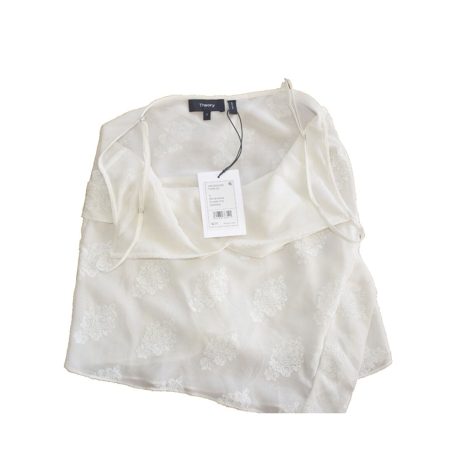 Theory NWT THEORY Coastal Georgette Crossover Camisole Top S $275 Size S / US 4 / IT 40 - 3 Thumbnail