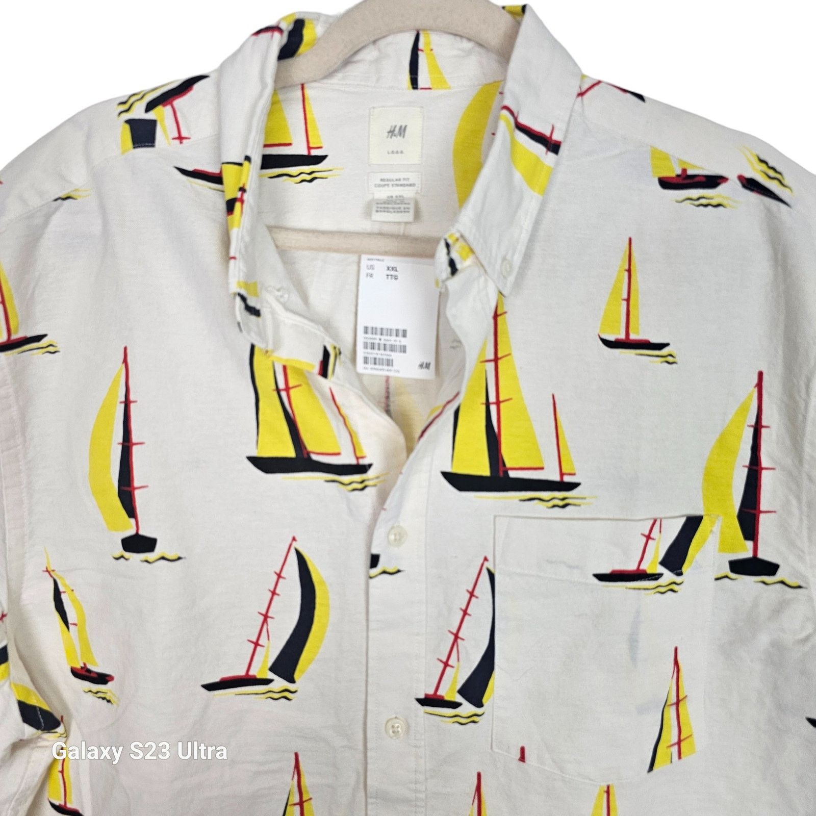 H&M H&M Shirt Mens Sailboat All Over Print Button Down Shirt XXL Size US XXL / EU 58 / 5 - 2 Thumbnail