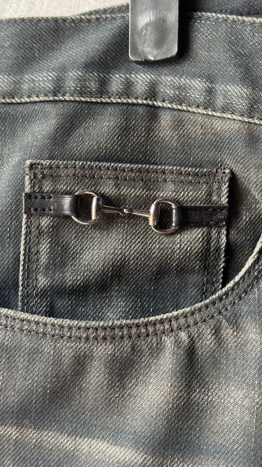 Gucci Gucci | Tomford | Horsebit | Vintage Wash Denim Size US 34 / EU 50 - 13 Thumbnail